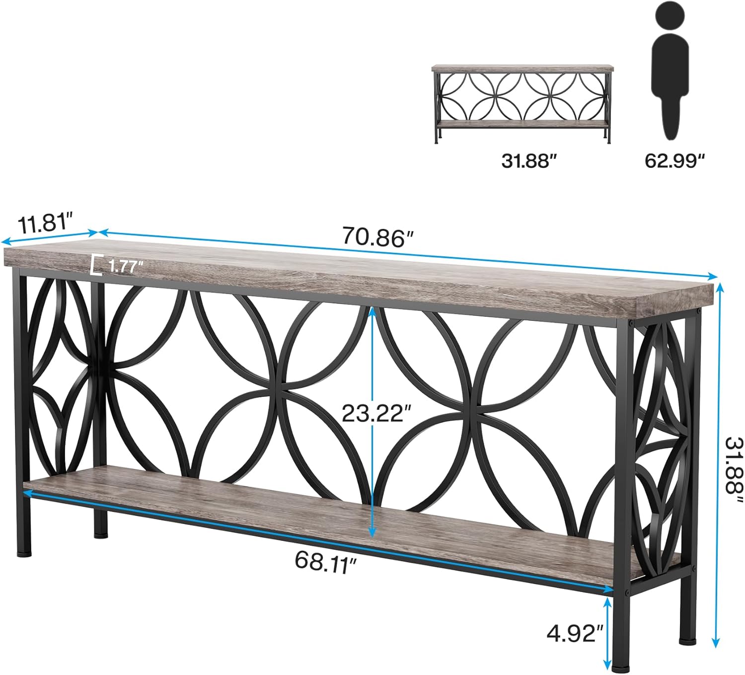 Stonebridge Industrial Console Table