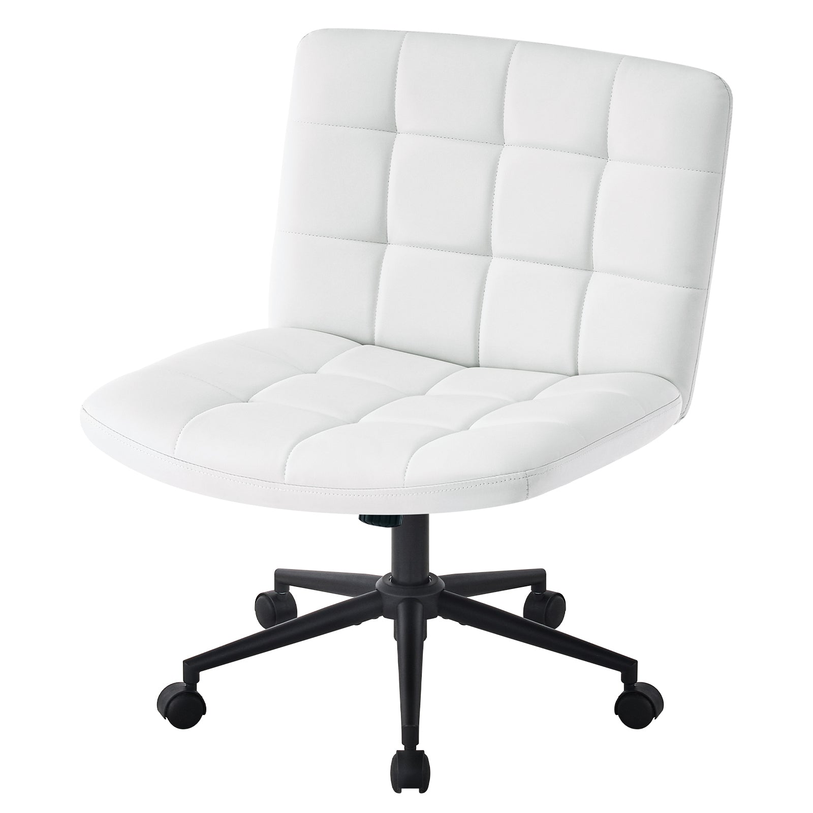 Desk Chair with Wheels, Armless Desk Chair, Adjustable Height 360° Rolling Swivel