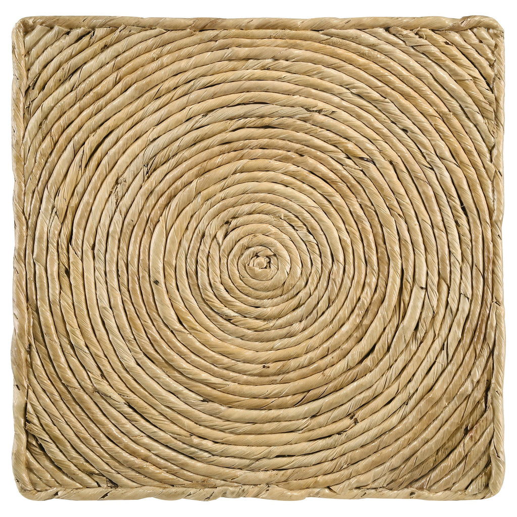 Mize Natural Woven Rattan Round Coffee Table