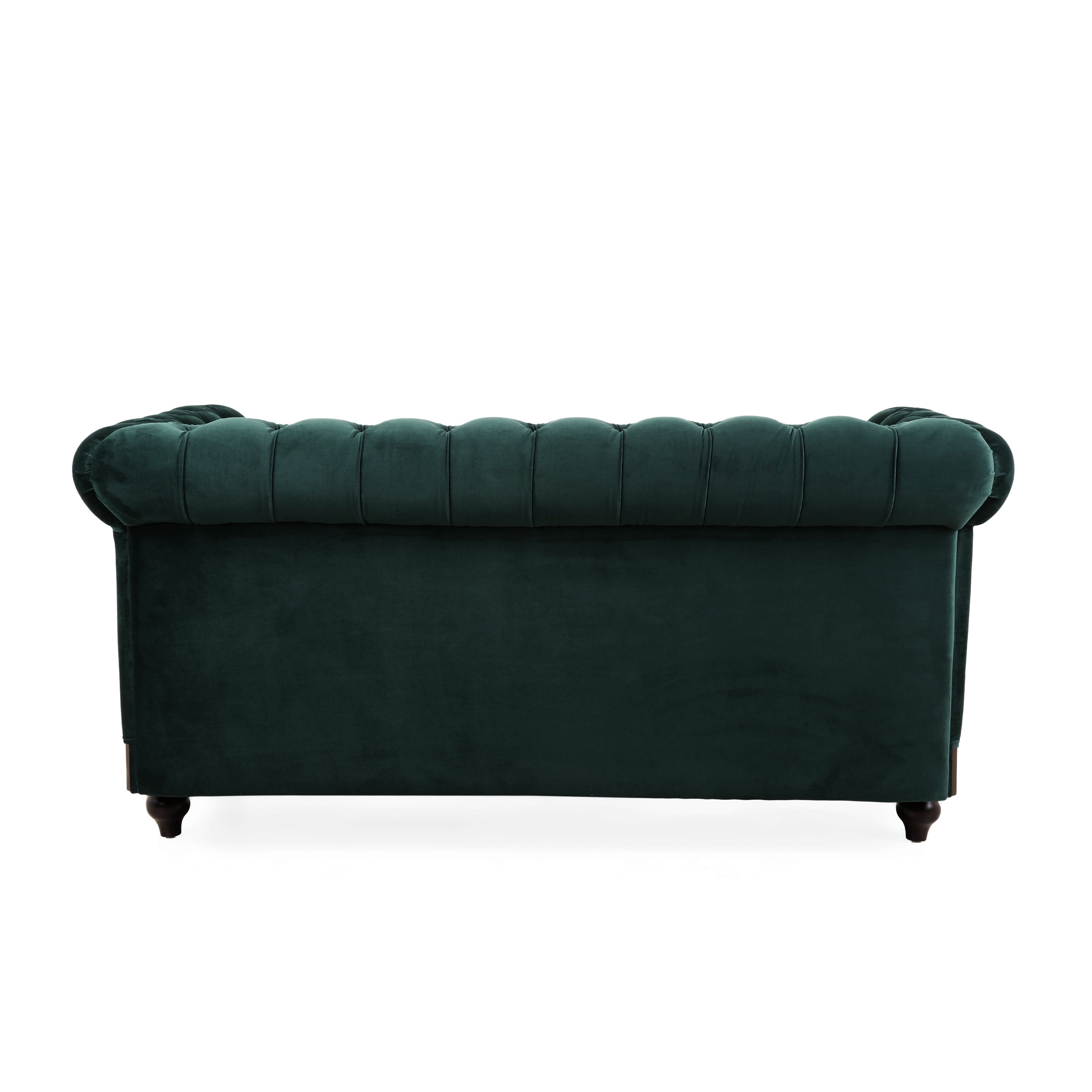 Velvet Rolled Arm Chesterfield Loveseat
