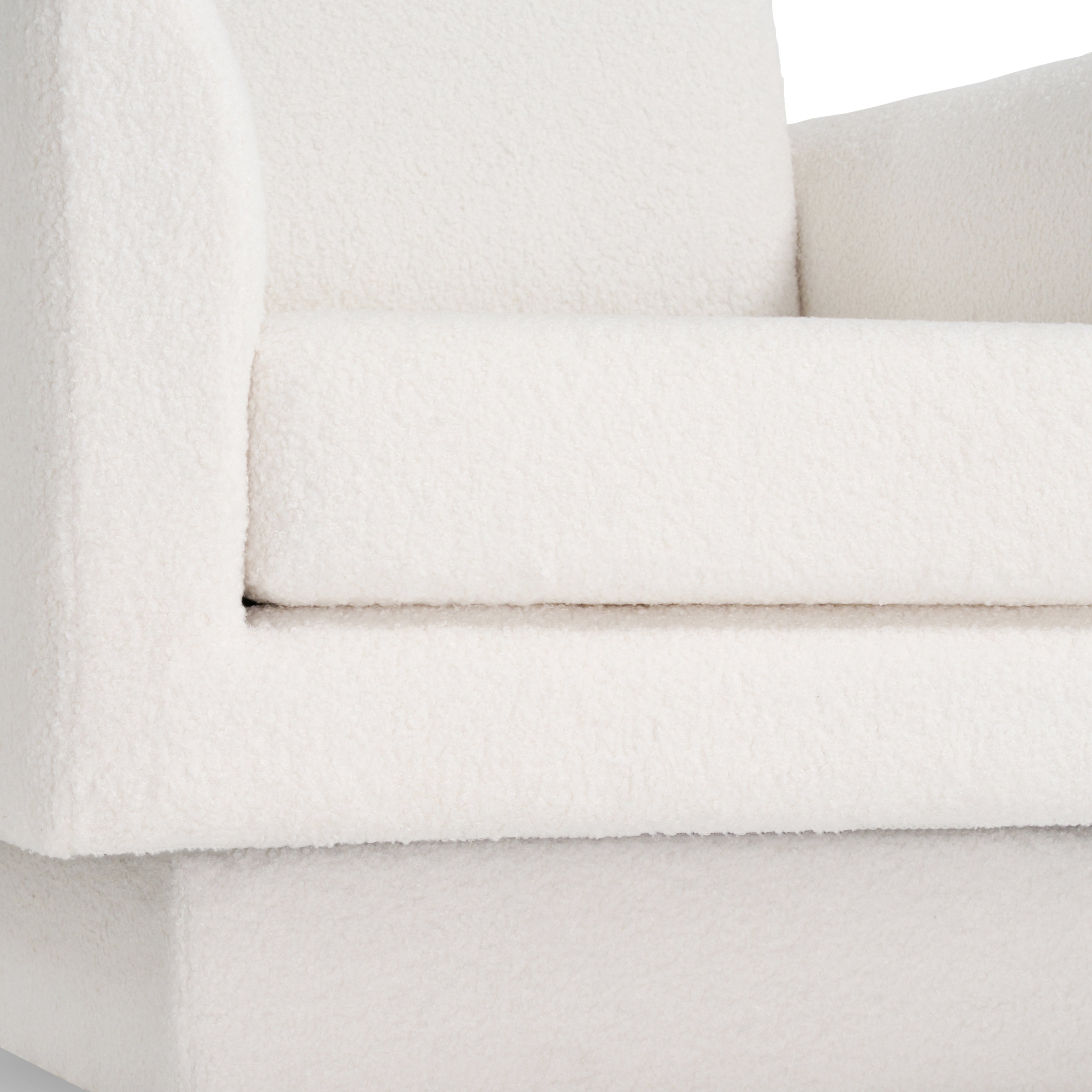 Hartswell Teddy Sherpa Modern Swivel Accent Chair