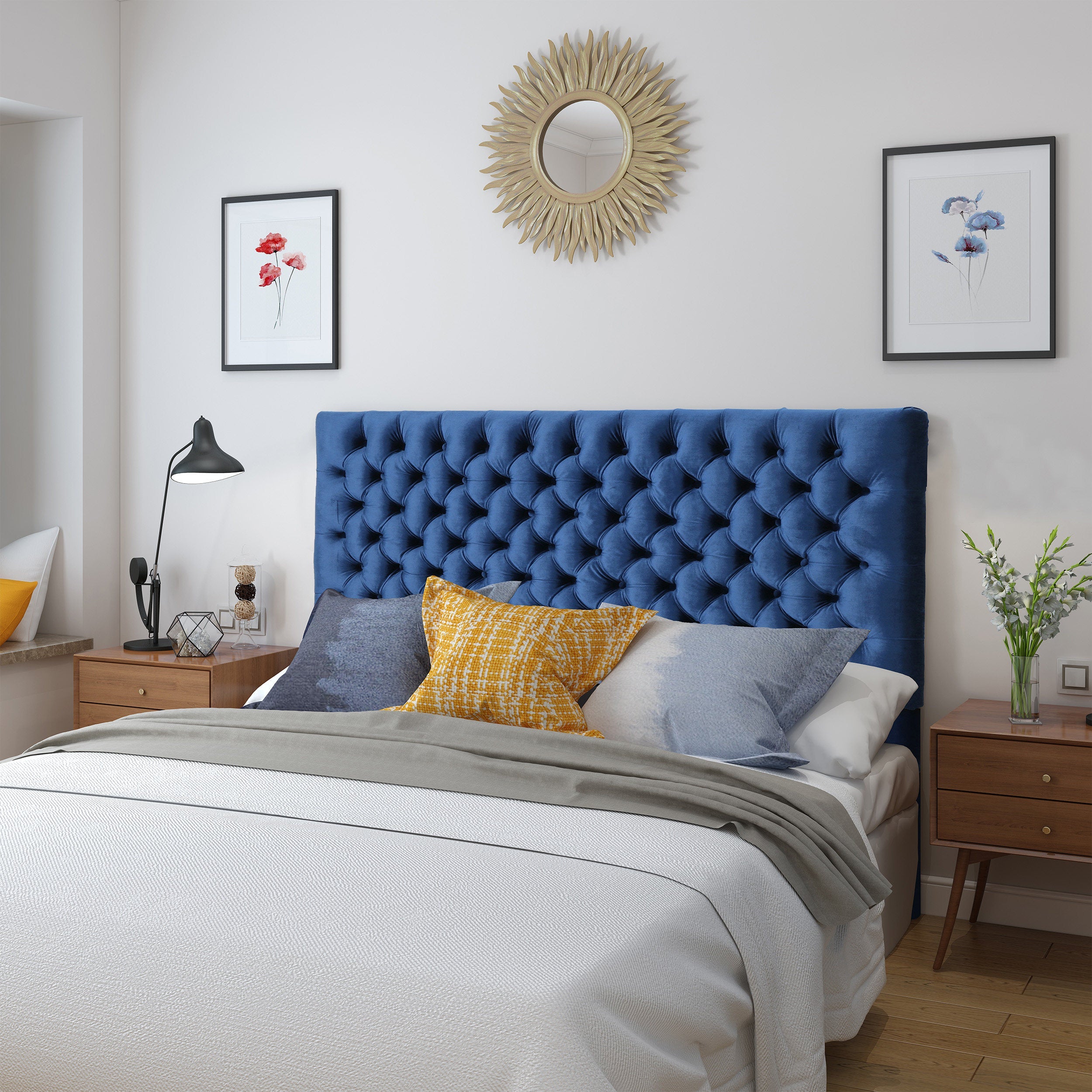 Annecy Contemporary Upholstered Fabric Headboard
