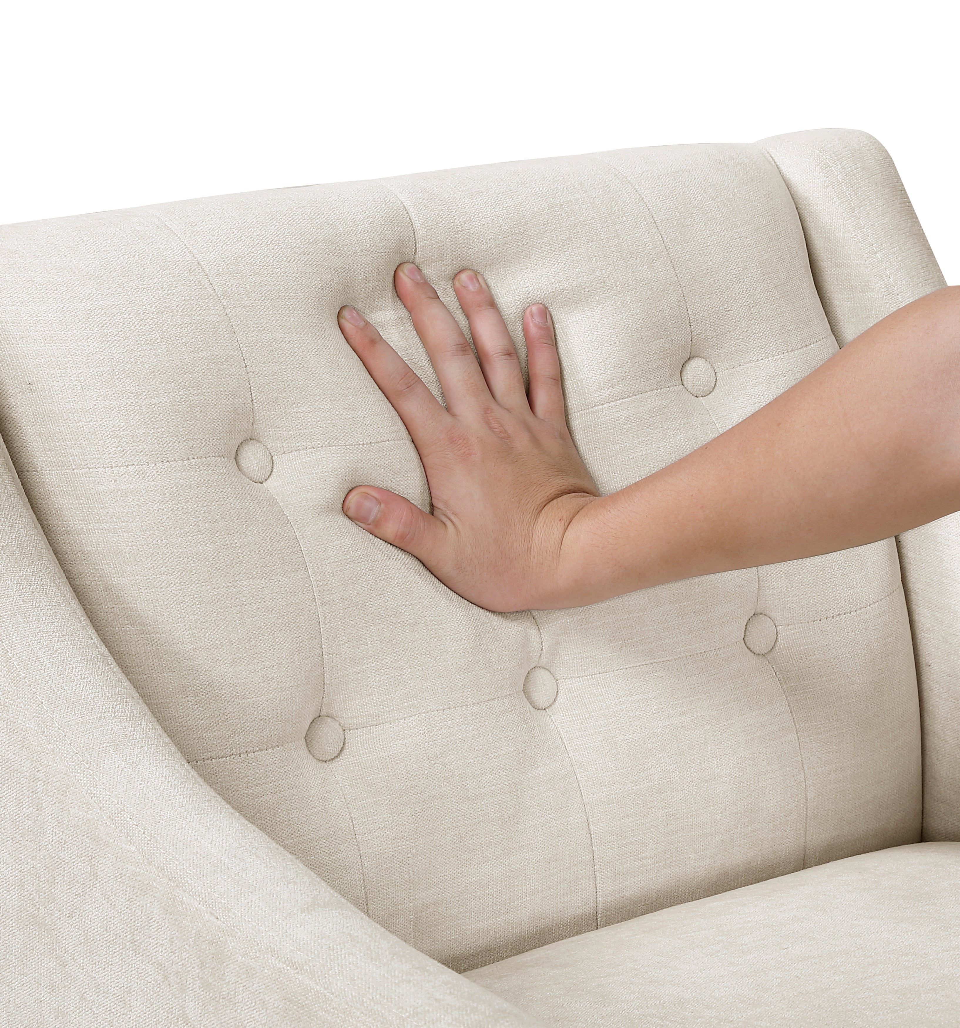 Contemporary Button Tufted Accent Chair