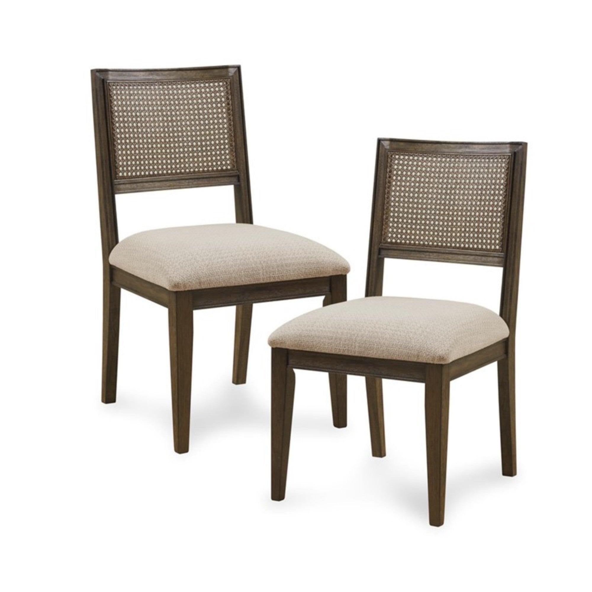 Hearthfield Rattan Armless Dining Chair, Set of 2