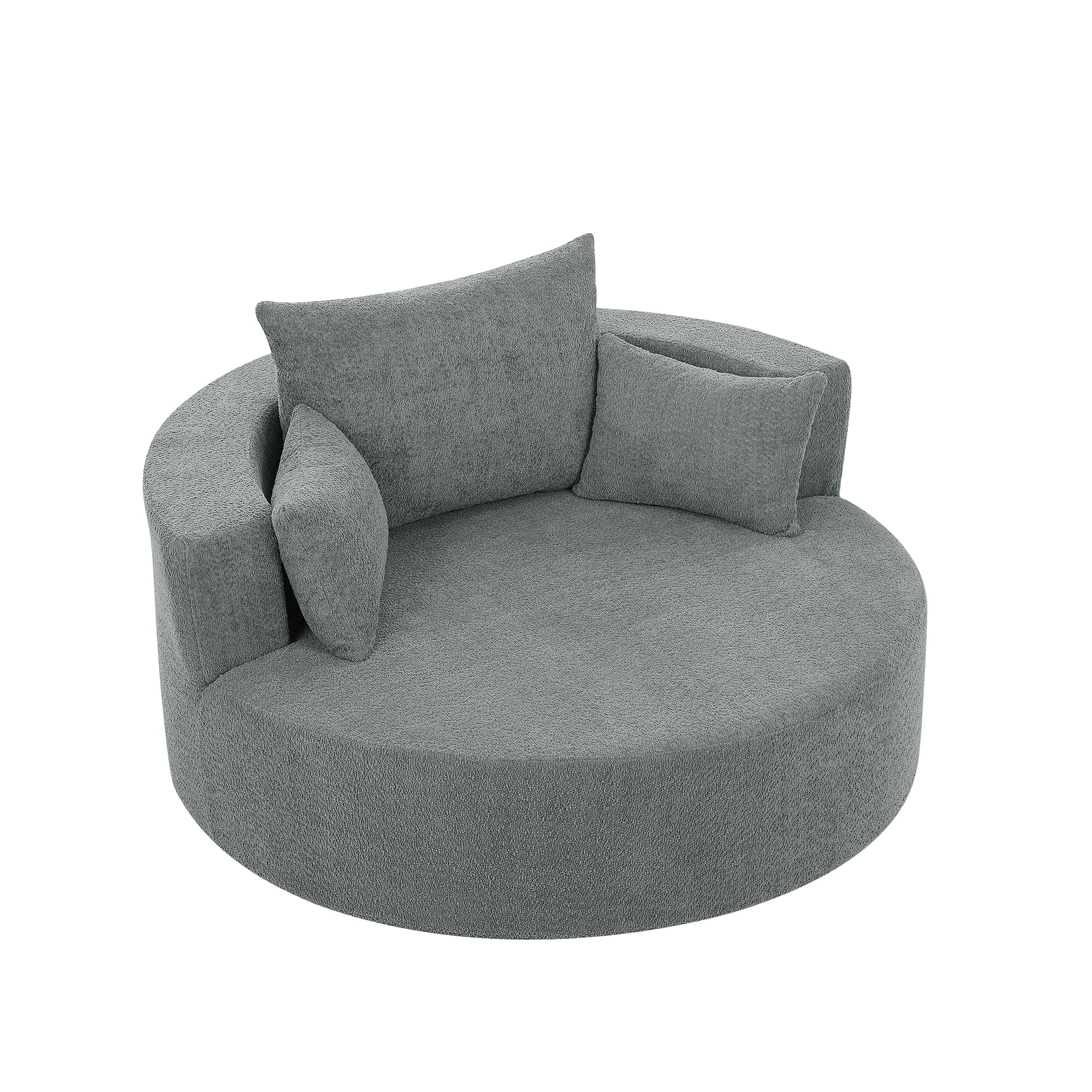 Crossley Oversized Swivel Barrel Accent Chair