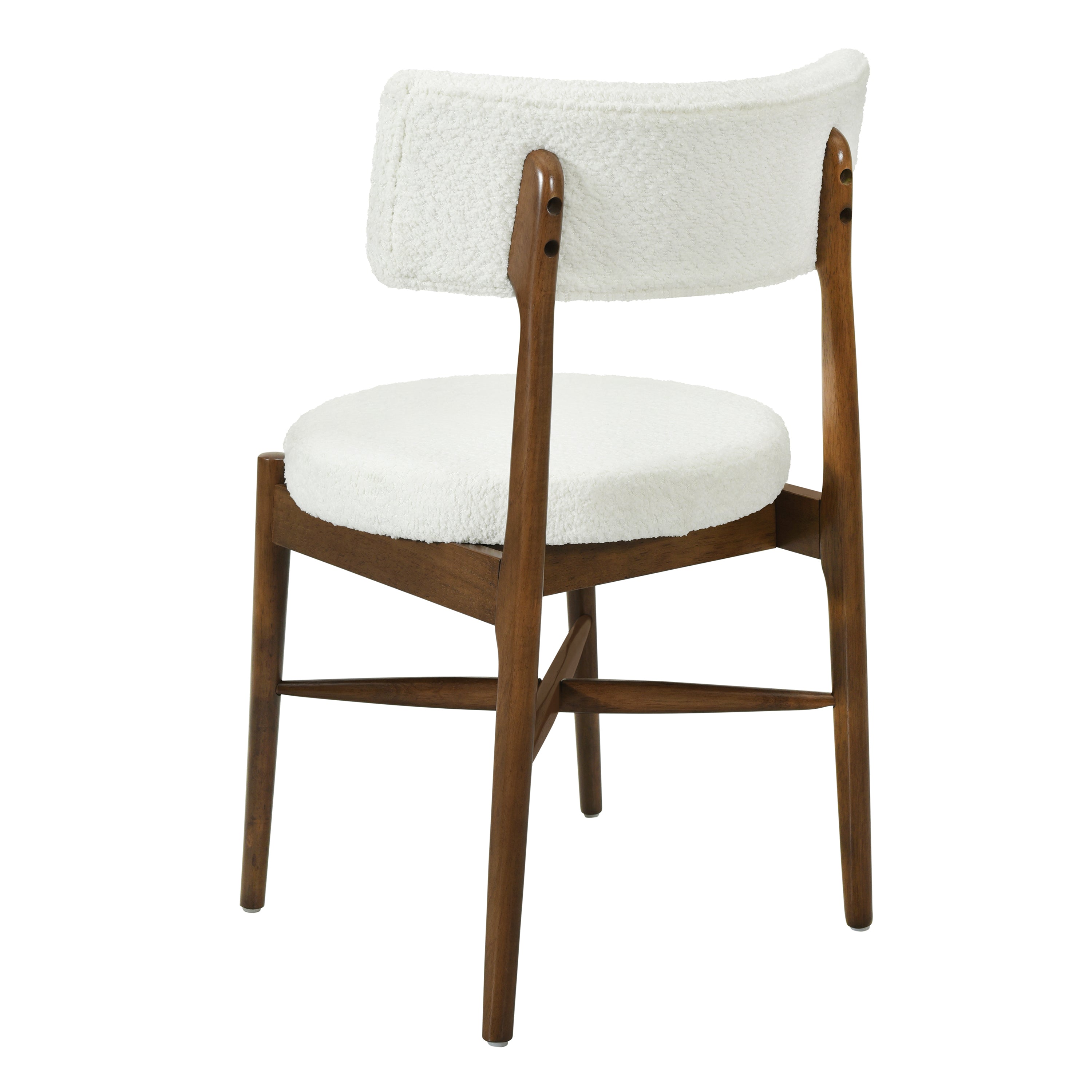 Harveston Mid Century Modern Boucle Upholstered Dining Chairs, Set of 2