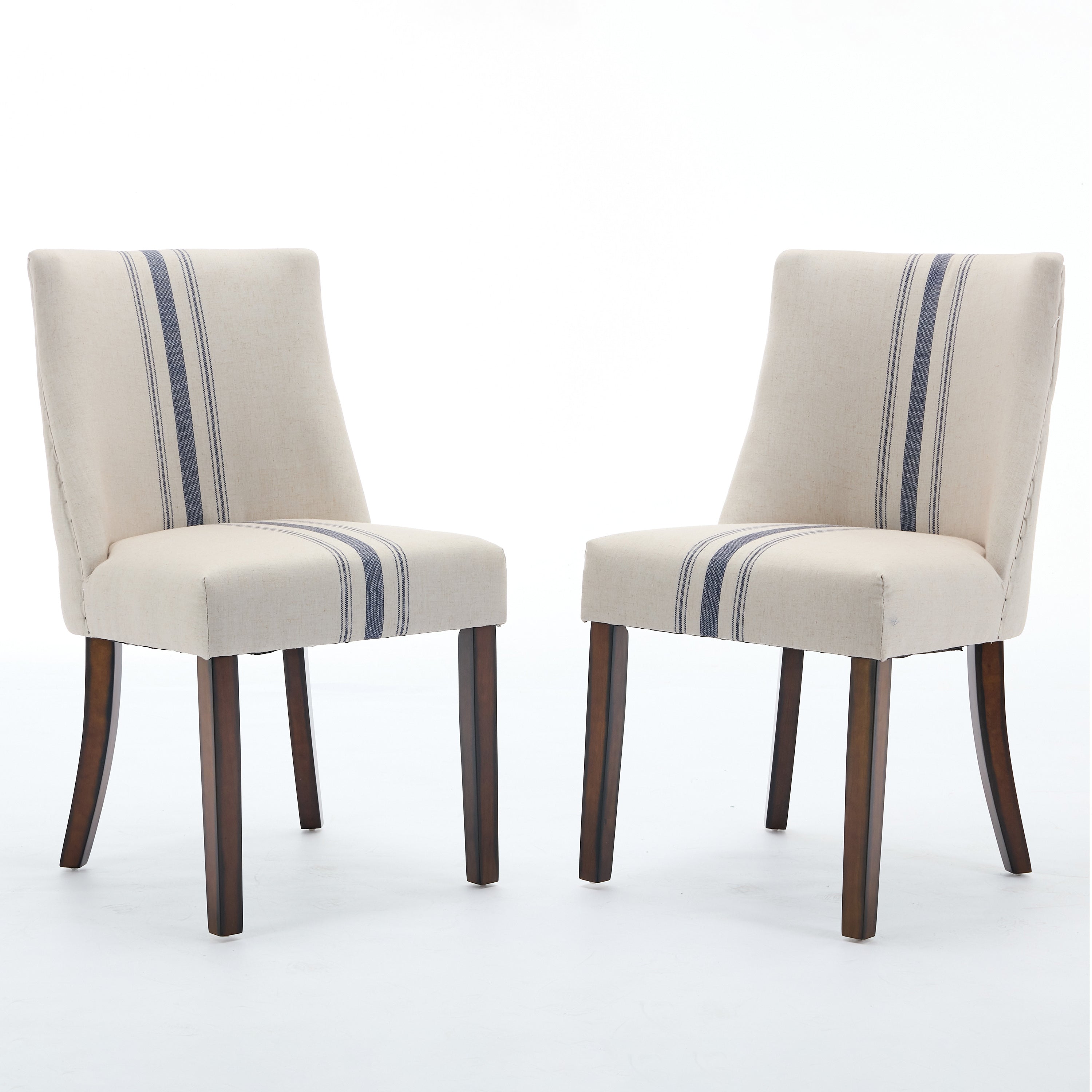 Hearthwick Striped Upholstered Dining Chair, Set of 2