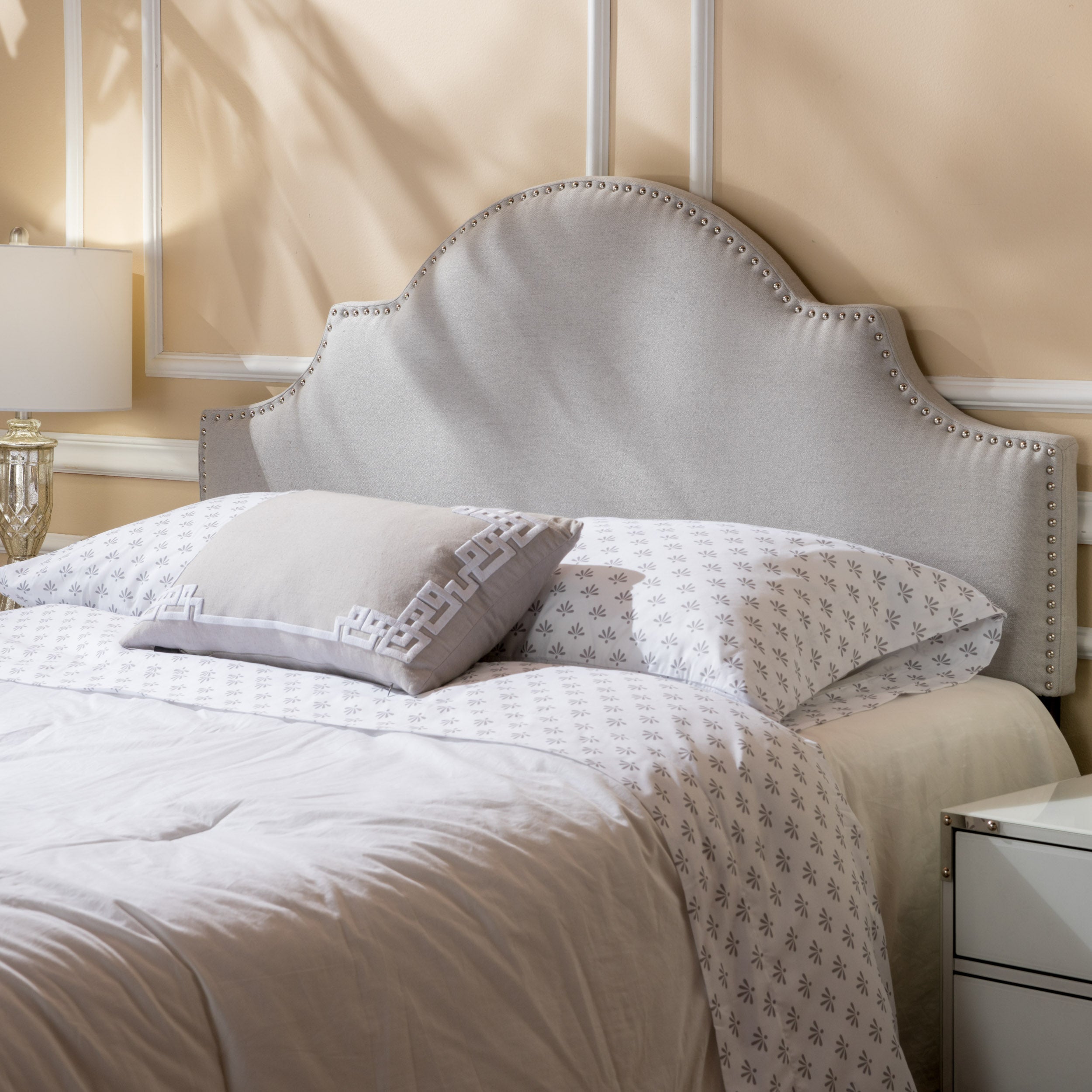 Upholstered Nailhead Trim Headboard
