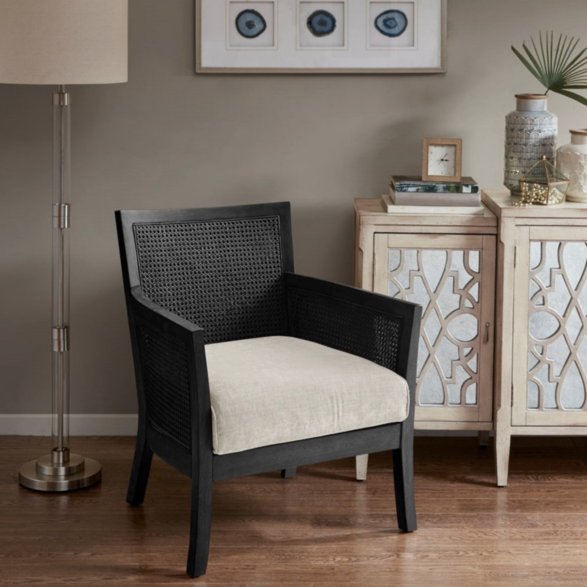 Diedra Cane Accent Arm Chair