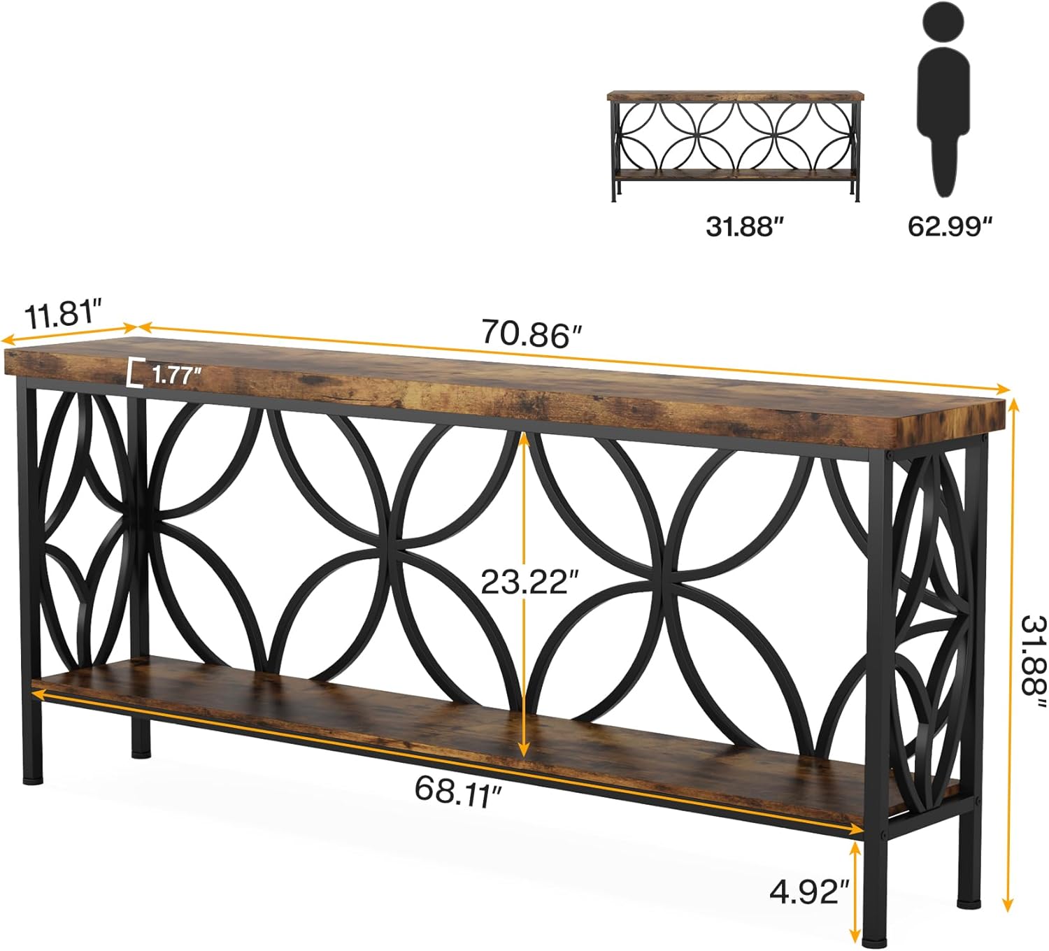 Stonebridge Industrial Console Table