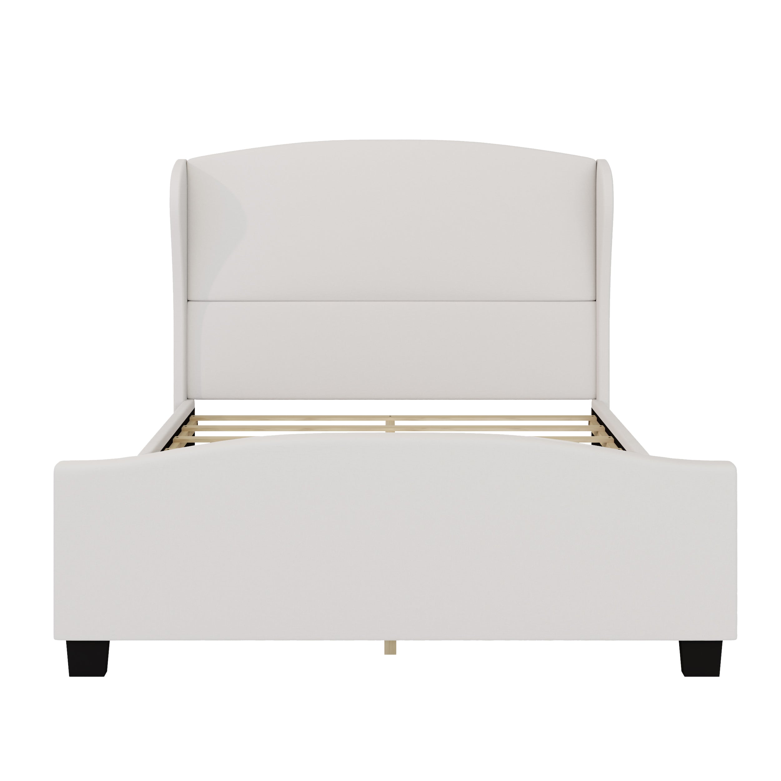 Modern Wingback Linen Upholstered Bed