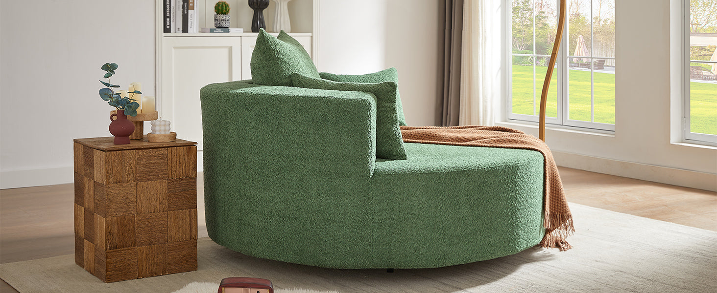 Crossley Oversized Swivel Barrel Accent Chair