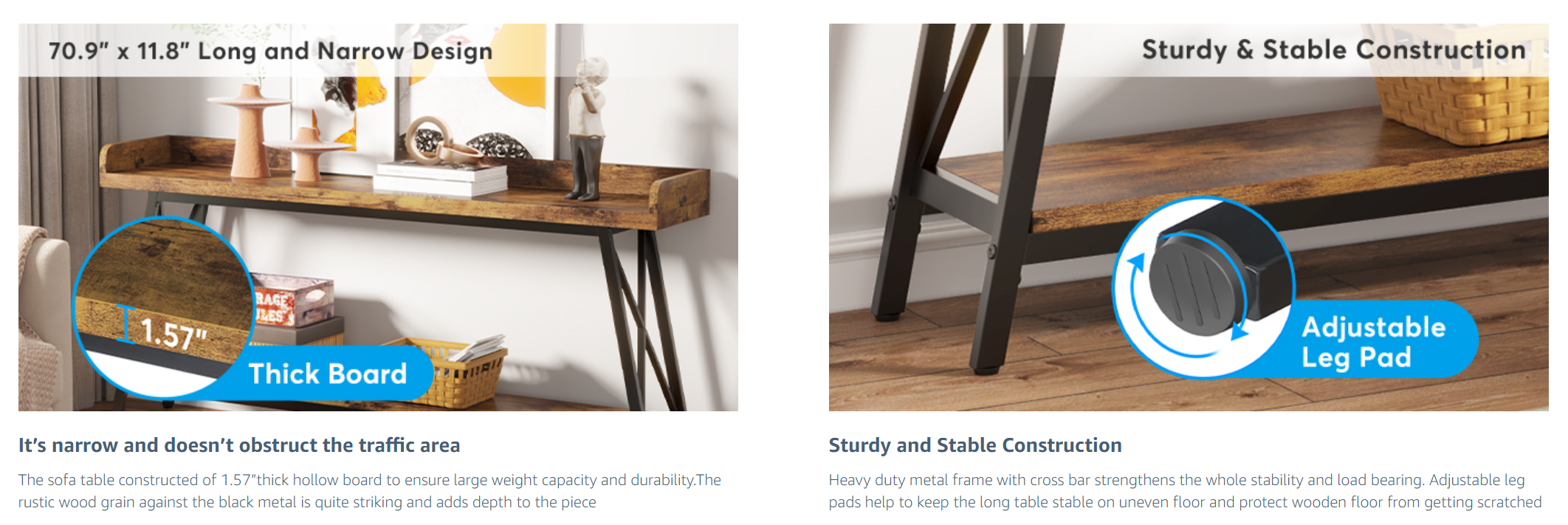 Oakridge Industrial Console Table