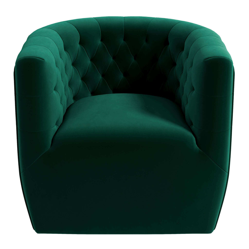 Delaney Velvet Swivel Club Chair