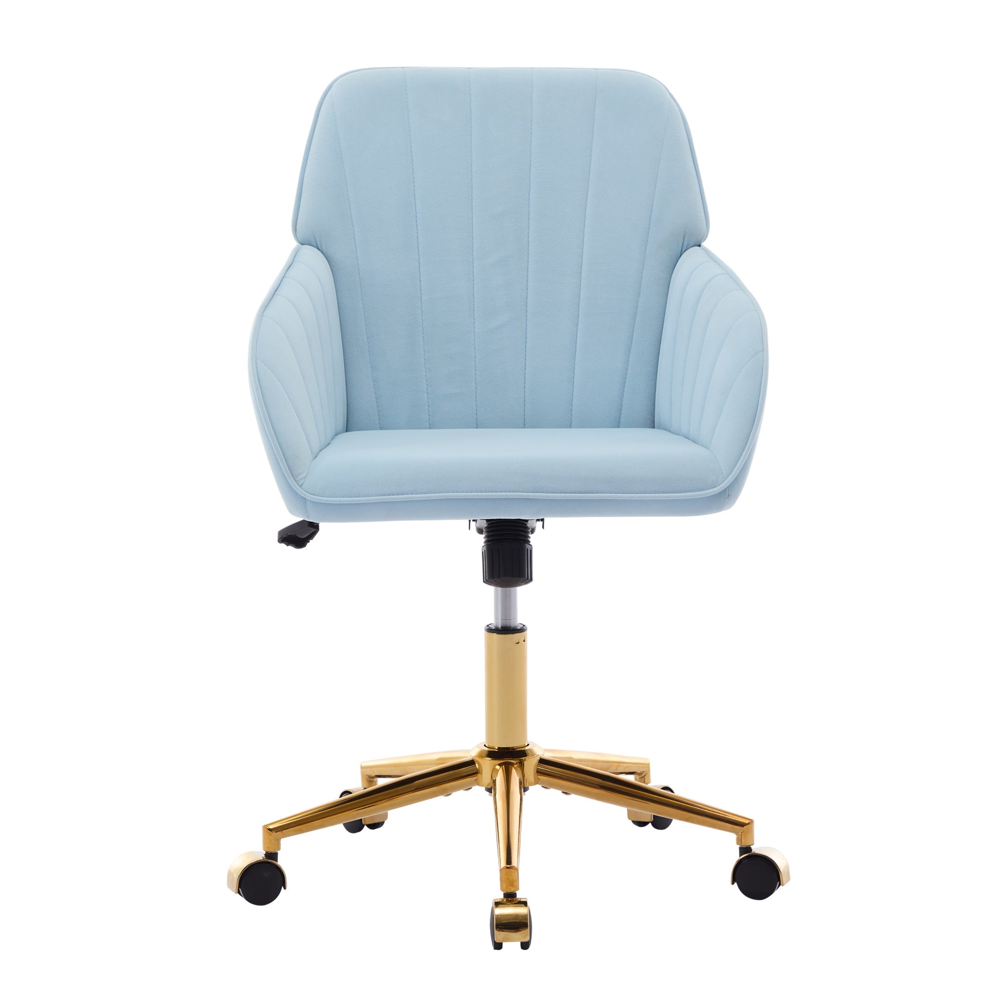 Adjustable Ergonomic Swivel Chair with Golden Base