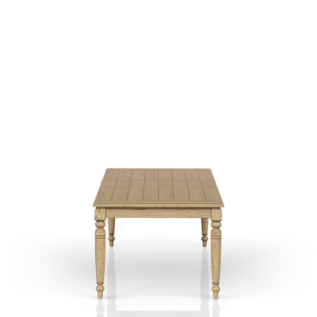 Fordham Turned Leg Wood Extendable Dining Table with Leaf