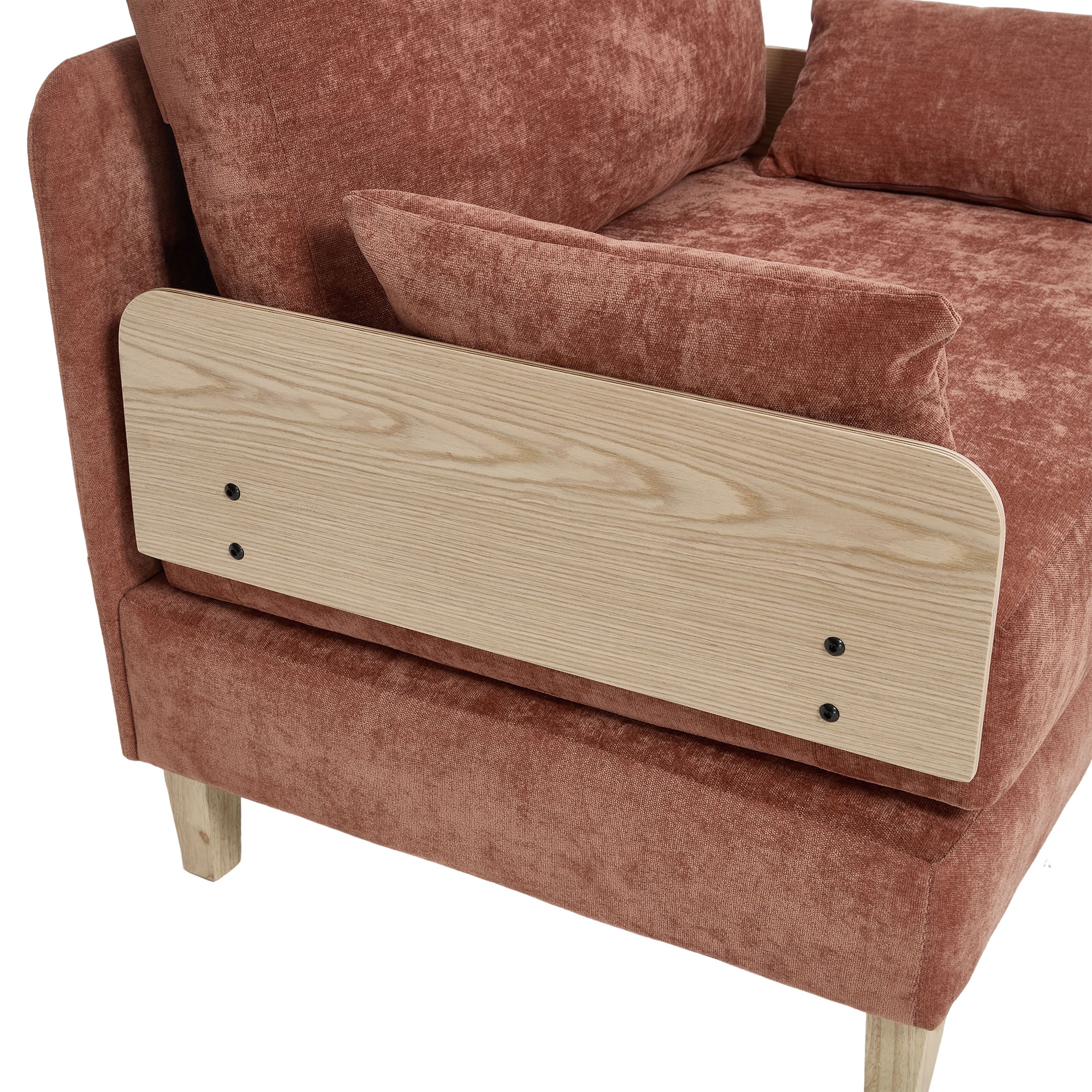 Mid-Century Modern Chenille Foldable Sofa Bed Recliner