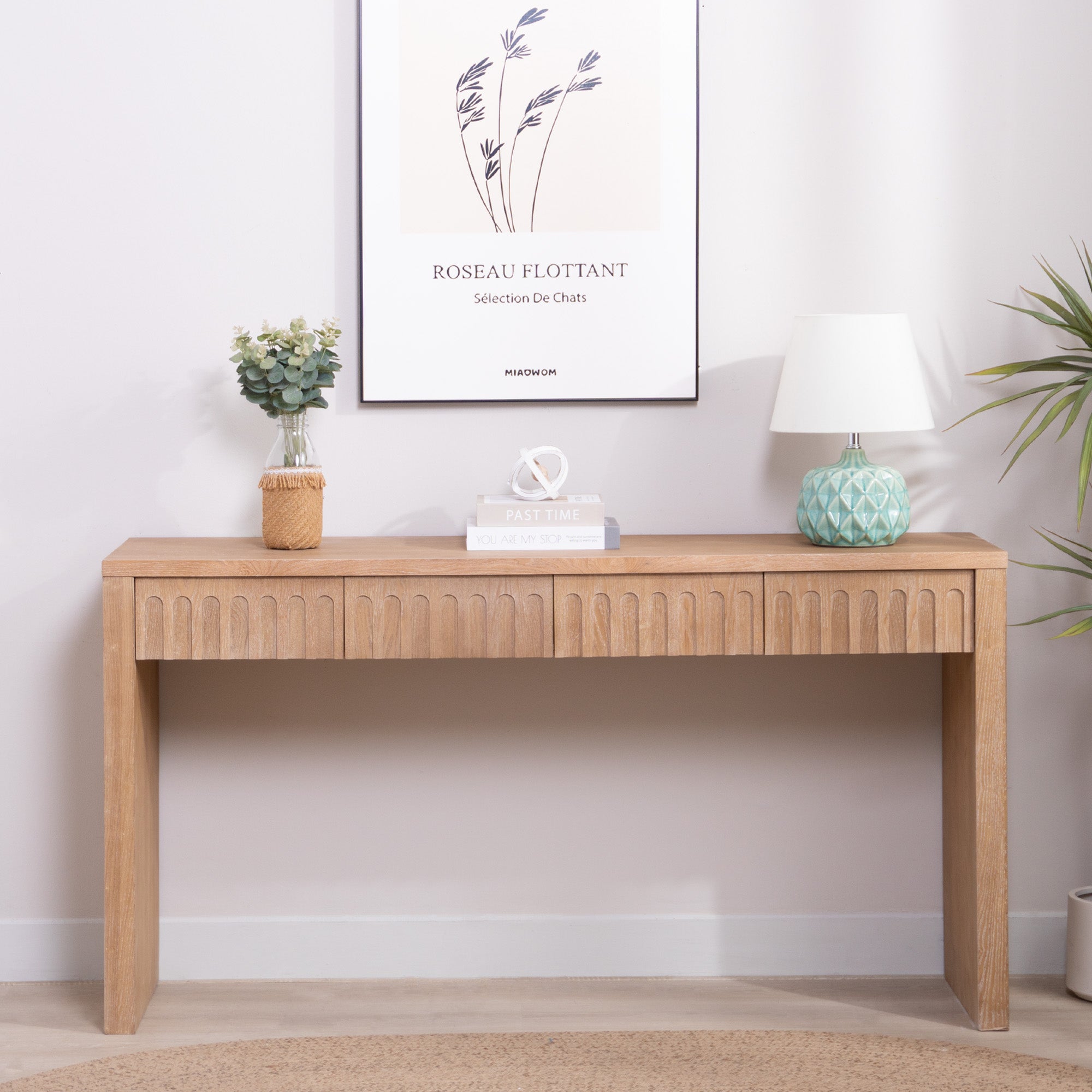 Modern Console Table with 4 Drawers