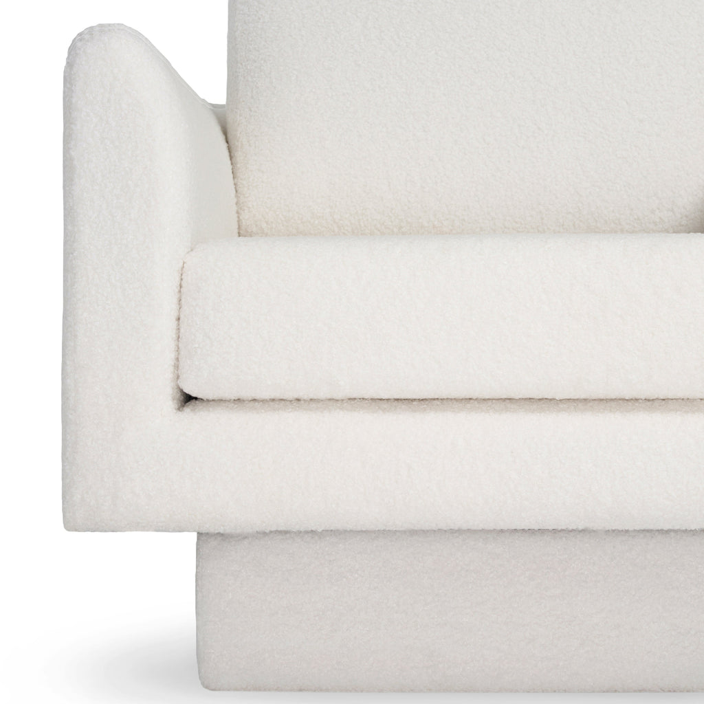 Hartswell Teddy Sherpa Modern Swivel Accent Chair
