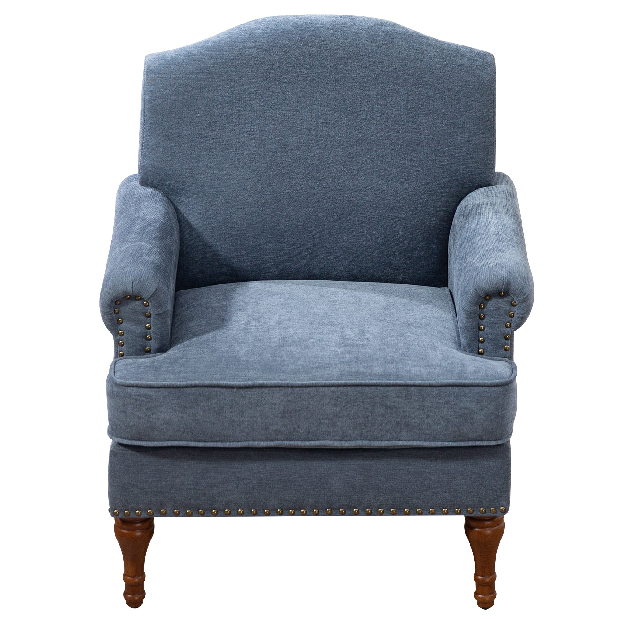 Nailhead Trim Rolled Arm Upholstered Accent Chair