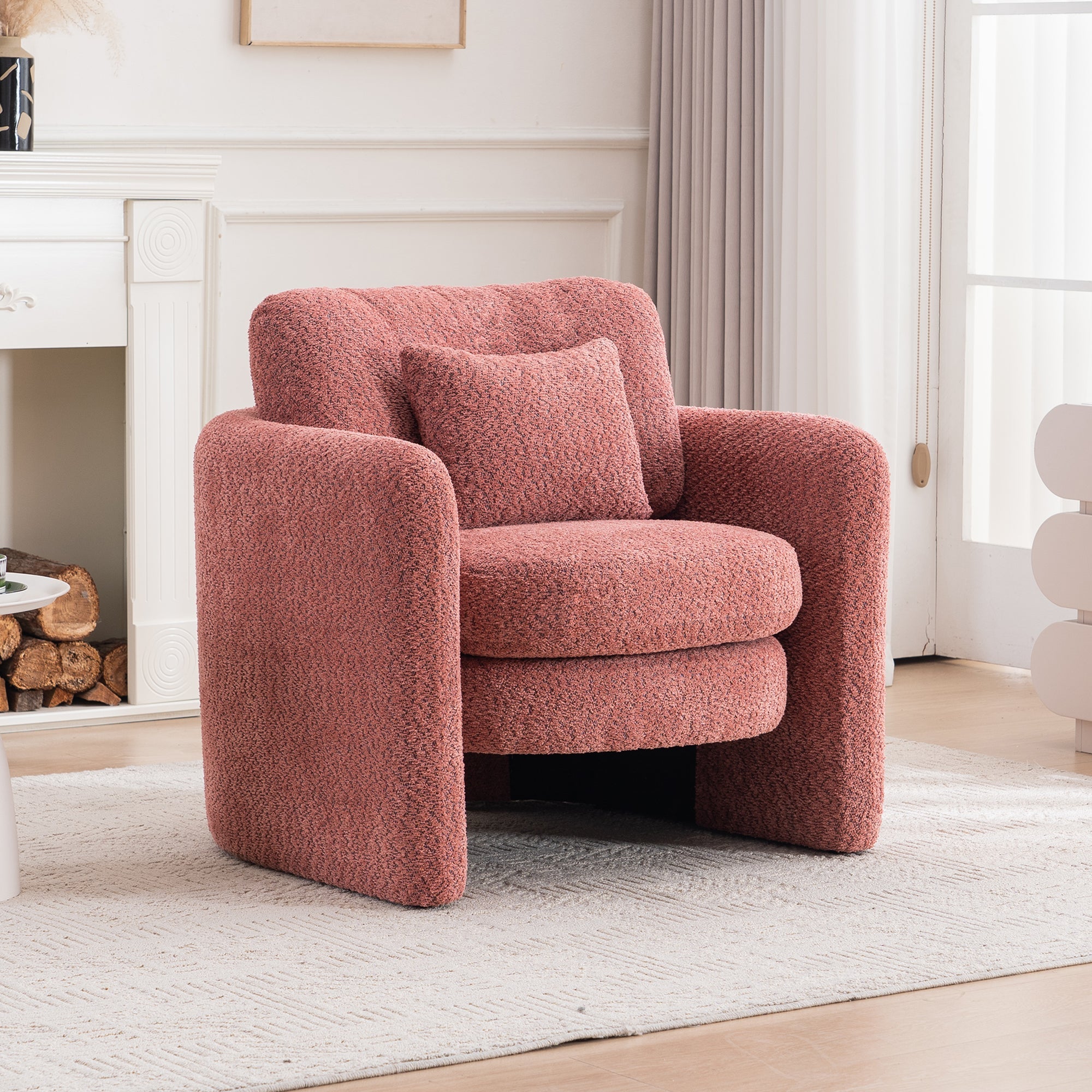Rosewick Rounded Corner Cozy Modern Accent Chair