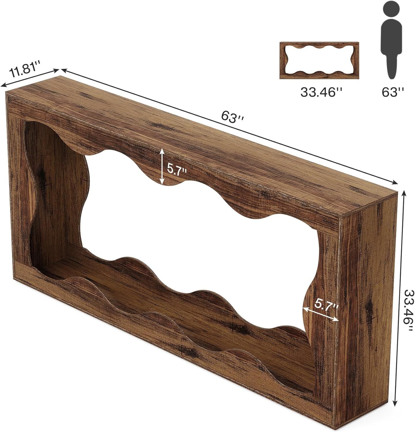 Winslow Scalloped Console Table with Storage