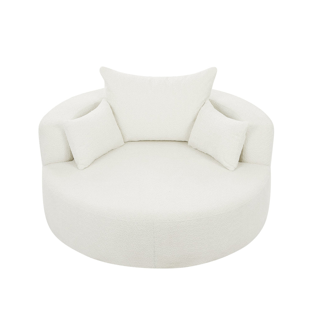 Crossley Oversized Swivel Barrel Accent Chair