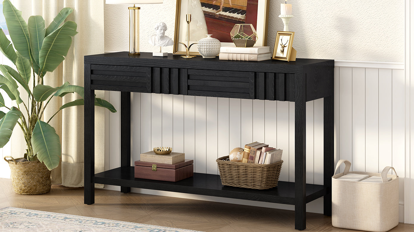 Geometric Drawer Entryway Console Table