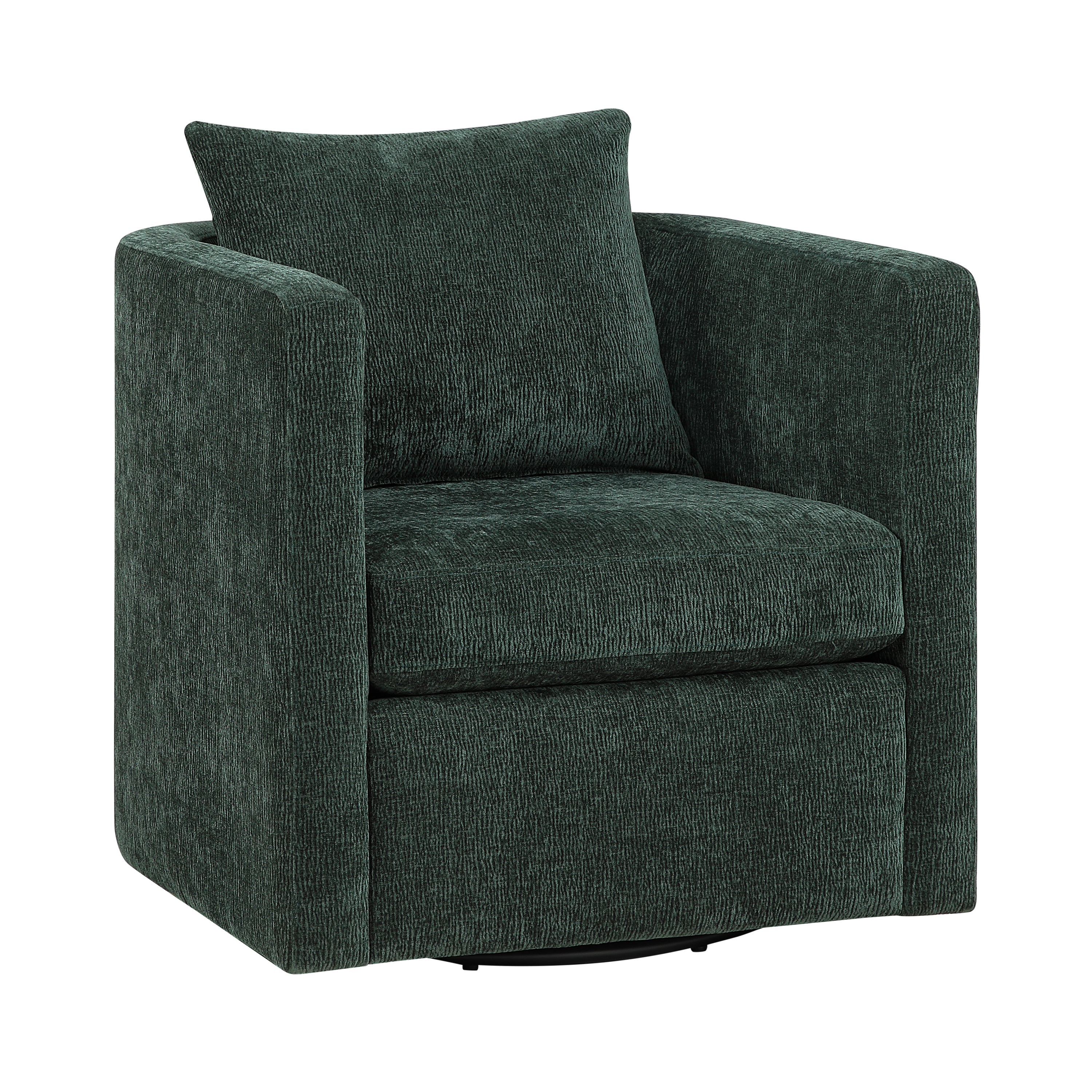 Sutton Light Grey Performance Fabric Swivel Barrel Chair