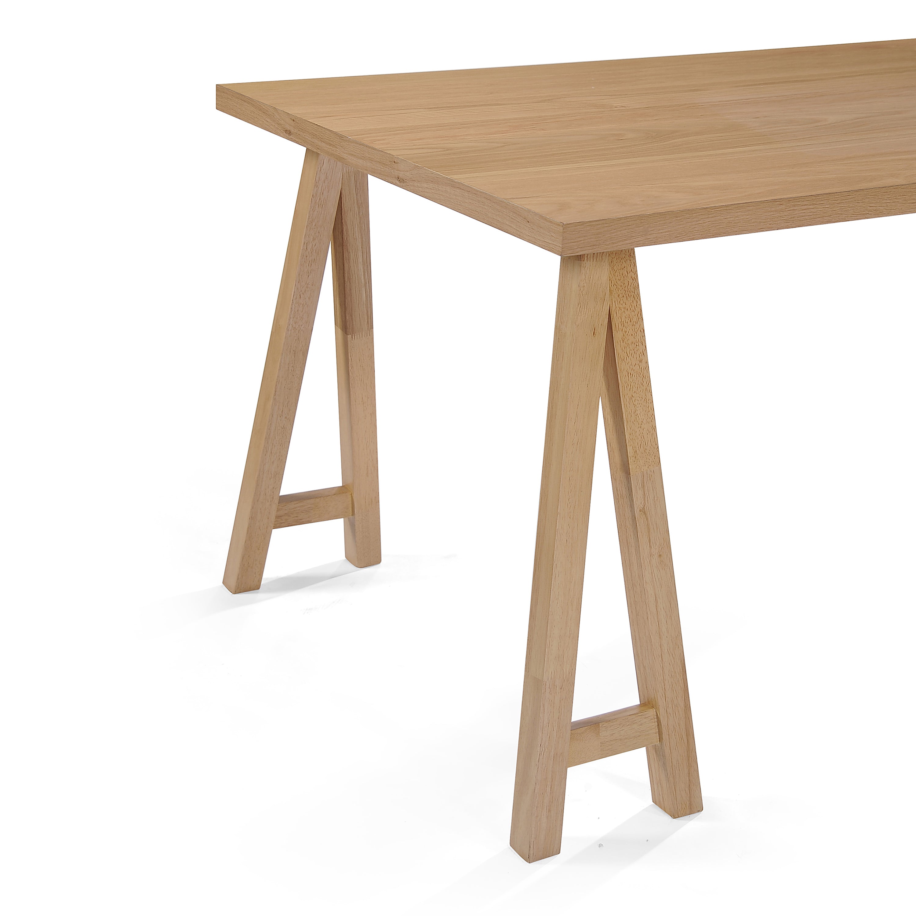 Solid Wood Sawhorse Dining Table