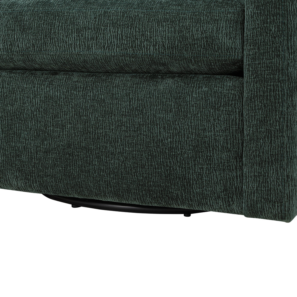 Sutton Light Grey Performance Fabric Swivel Barrel Chair
