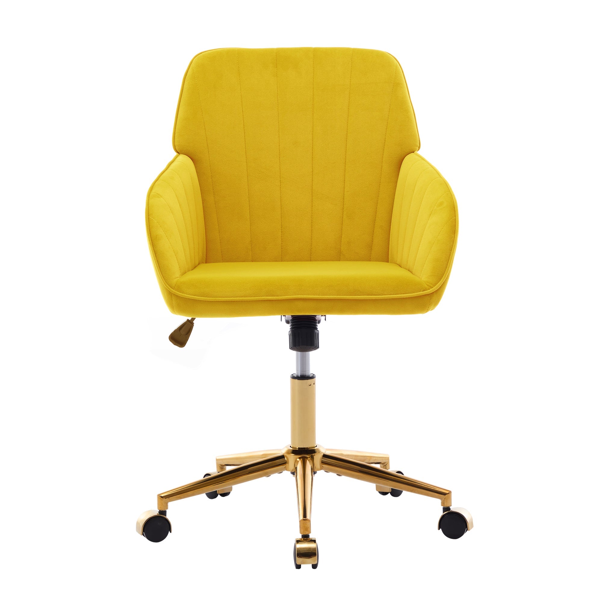 Adjustable Ergonomic Swivel Chair with Golden Base