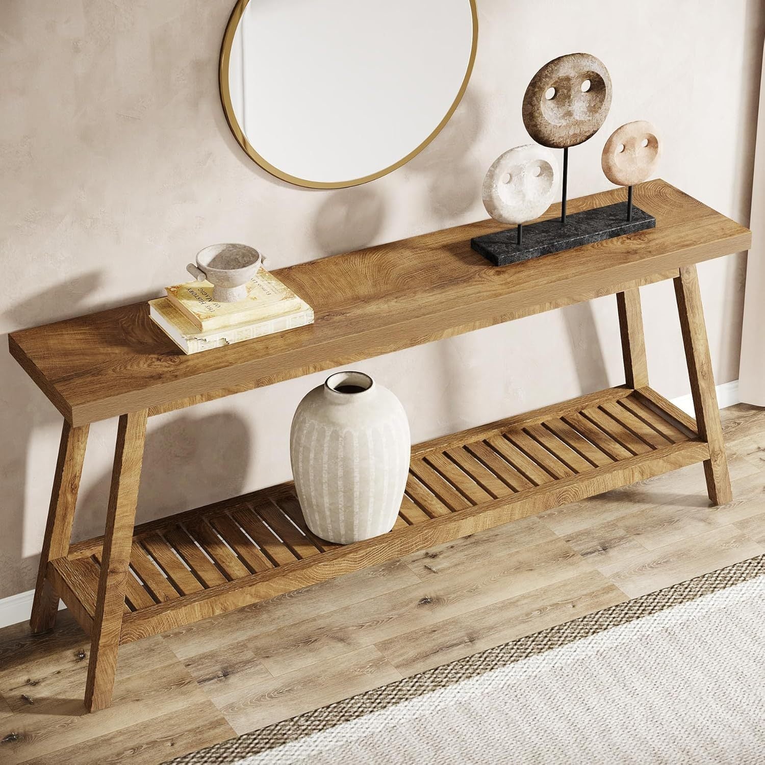 Marleton Solid Wood Modern Farmhouse Console Table