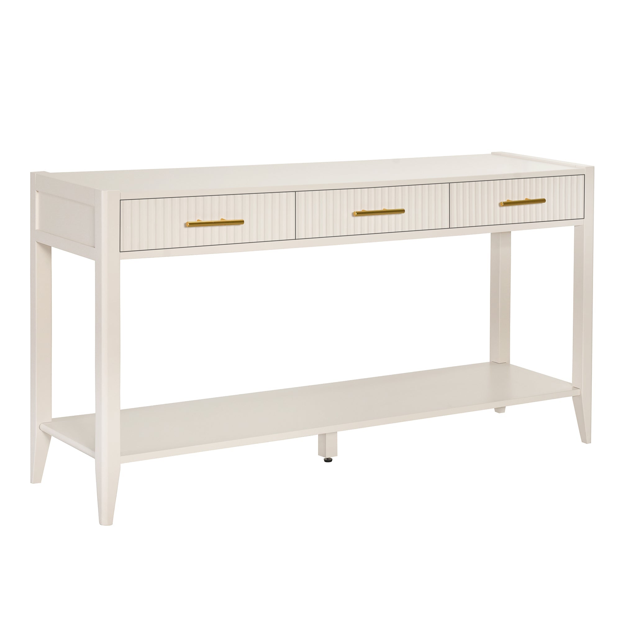 Fluted Drawer Contemporary Entryway Console Table
