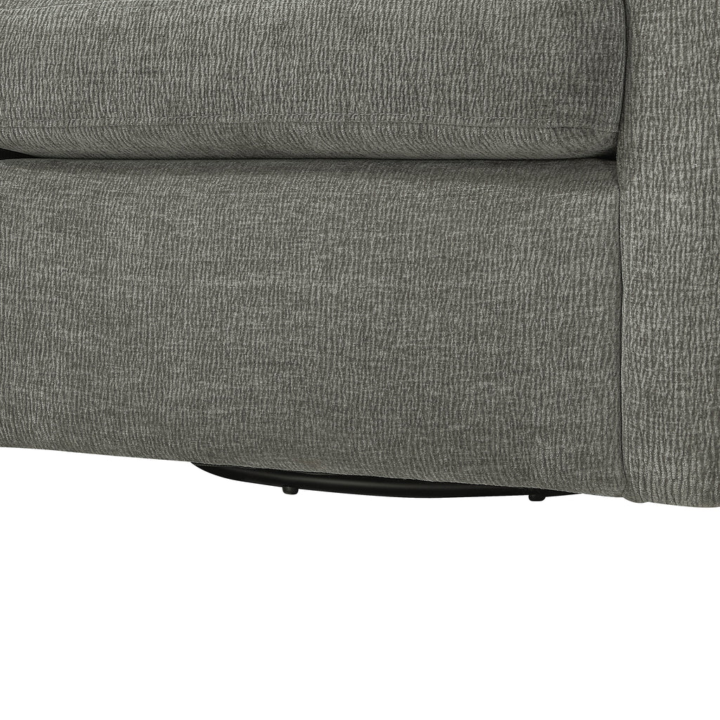 Sutton Light Grey Performance Fabric Swivel Barrel Chair