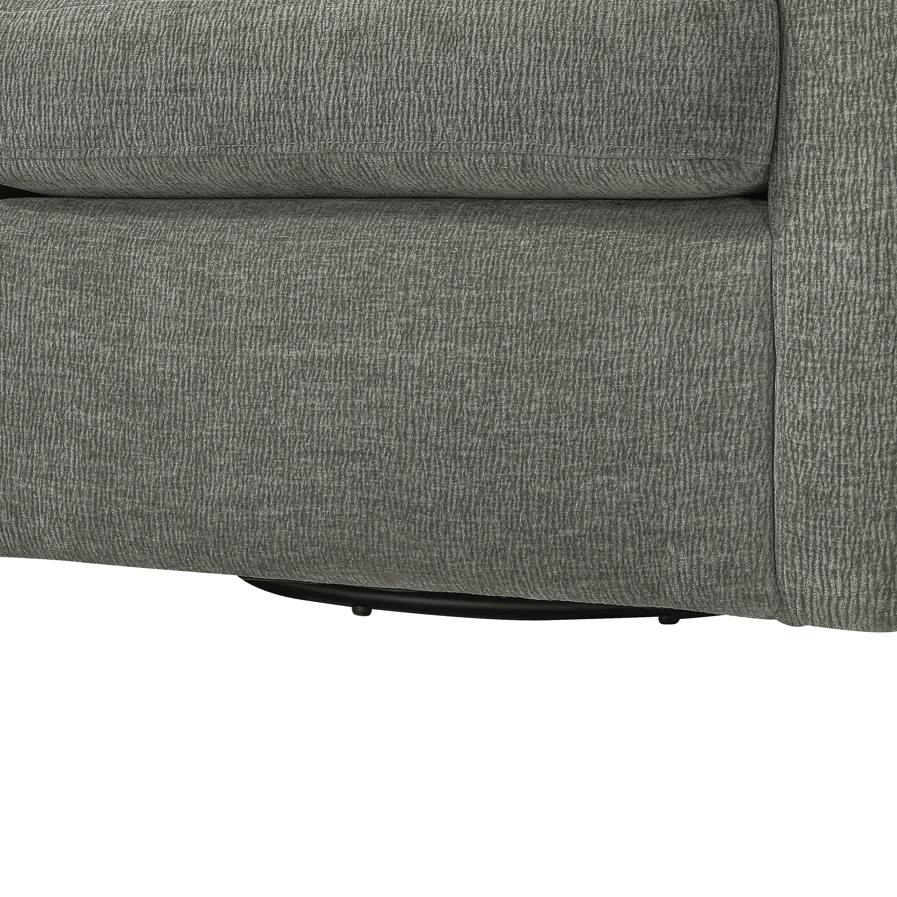 Sutton Light Grey Performance Fabric Swivel Barrel Chair