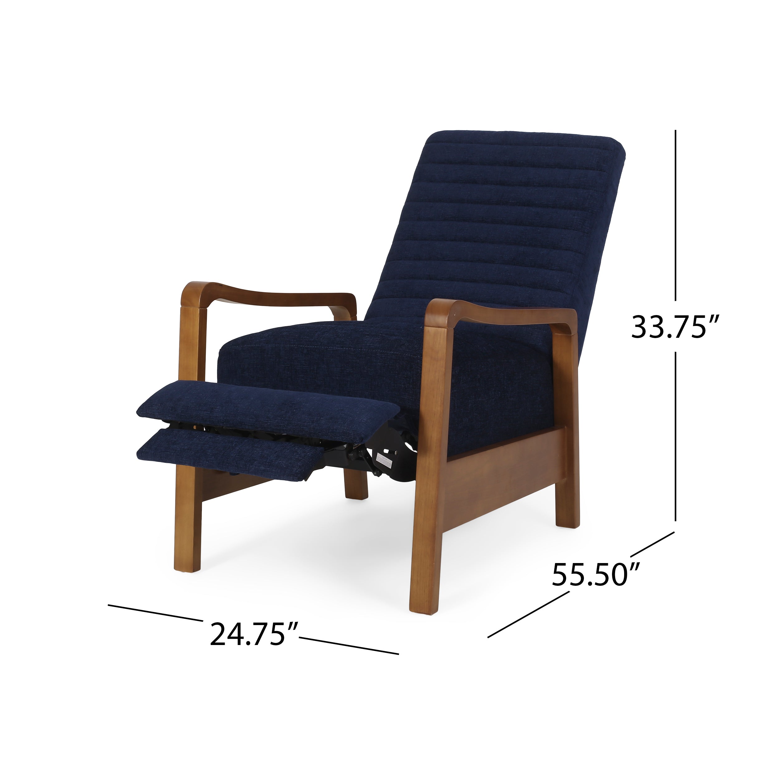 Mid-Century Modern Manual Club Recliner