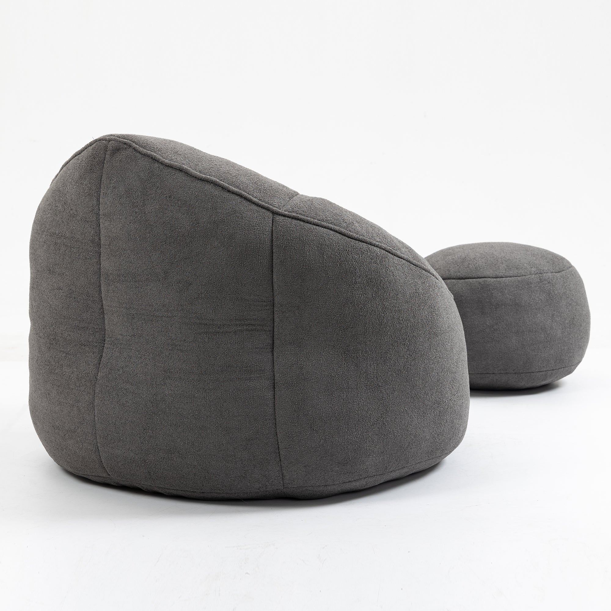 Bean Bag Sofa Chair with High-Pressure Foam and Footrest