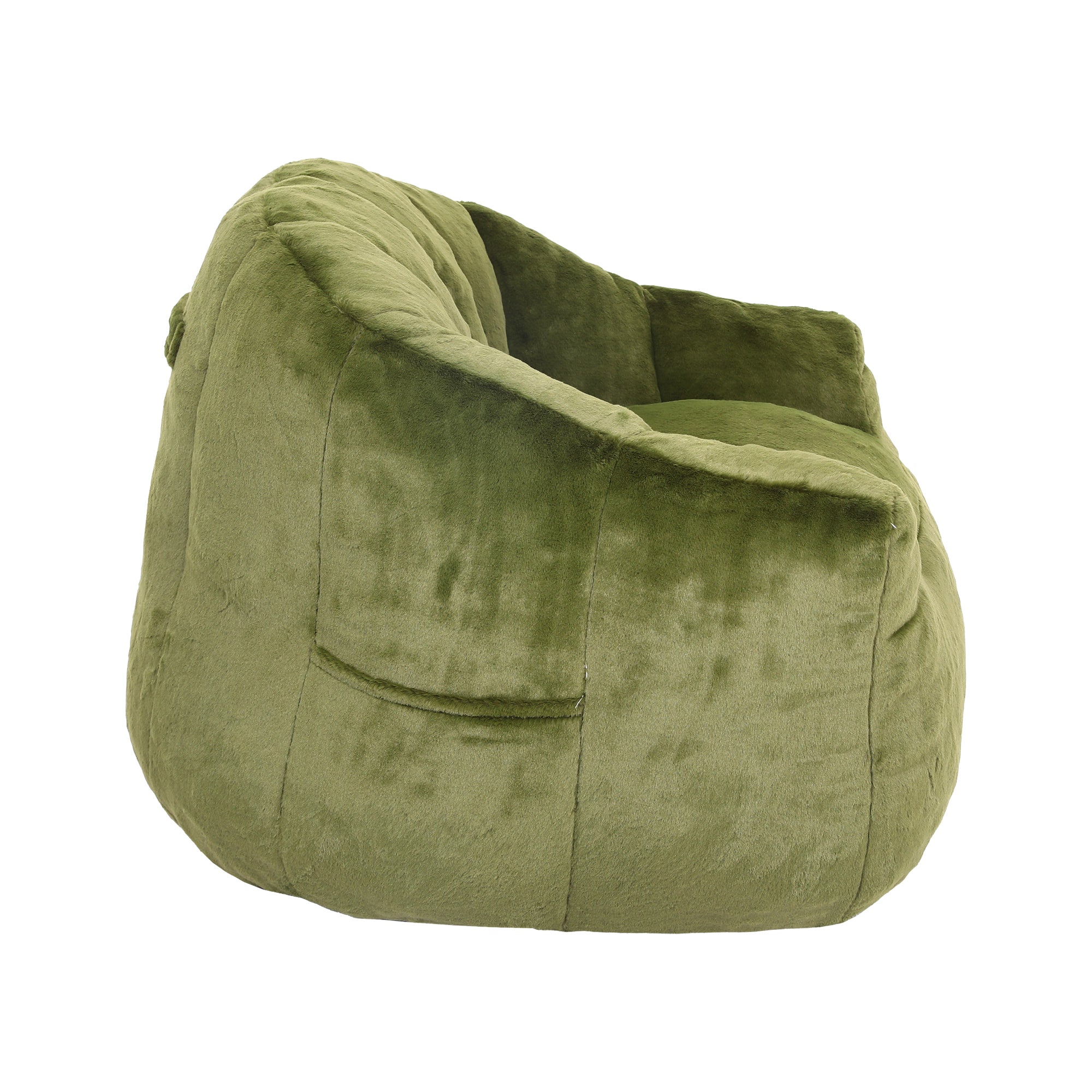Beanbag Sofa Chair with Armrests Stuffed with High-Density Foam