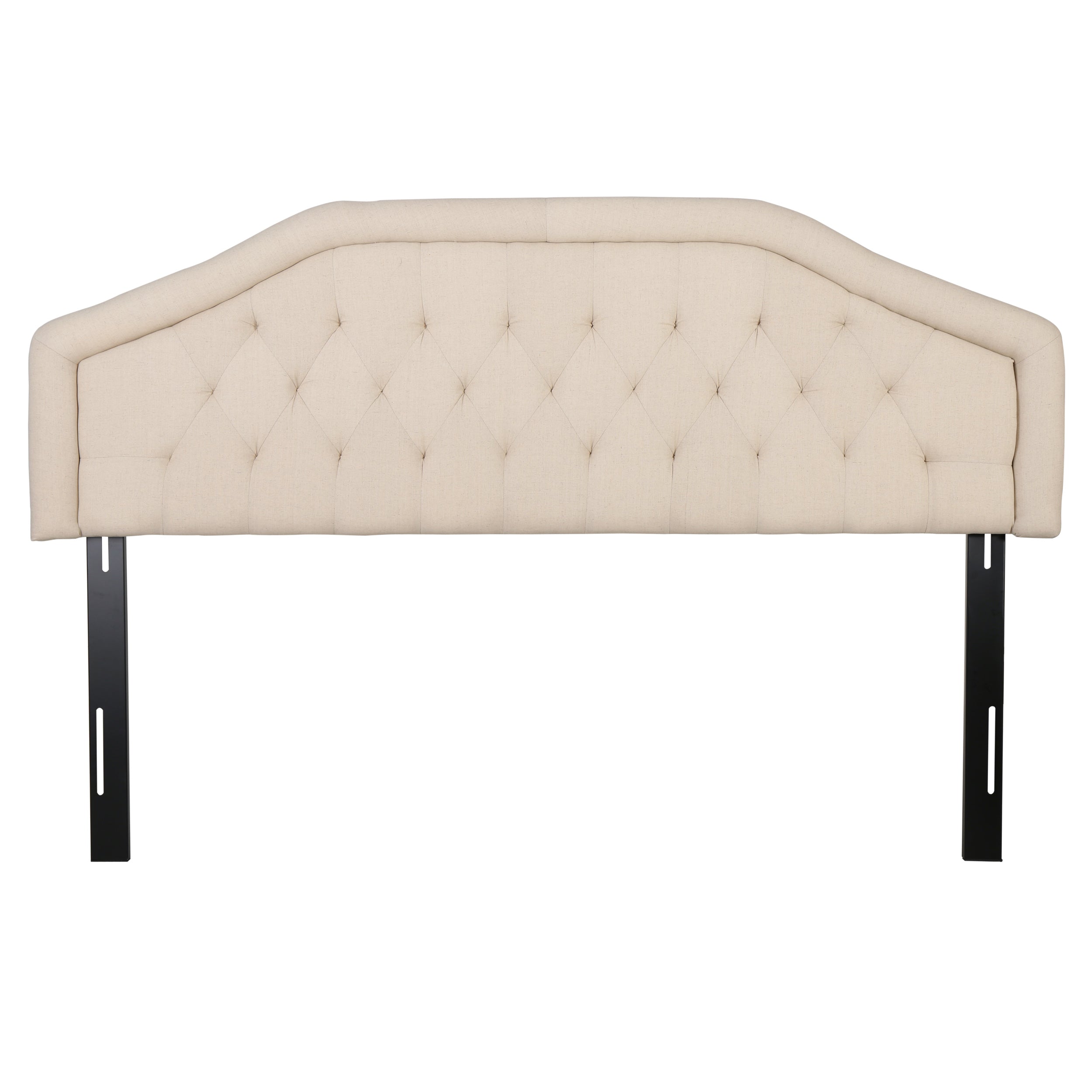 Tufted Upholstered Adjustable Height Headboard