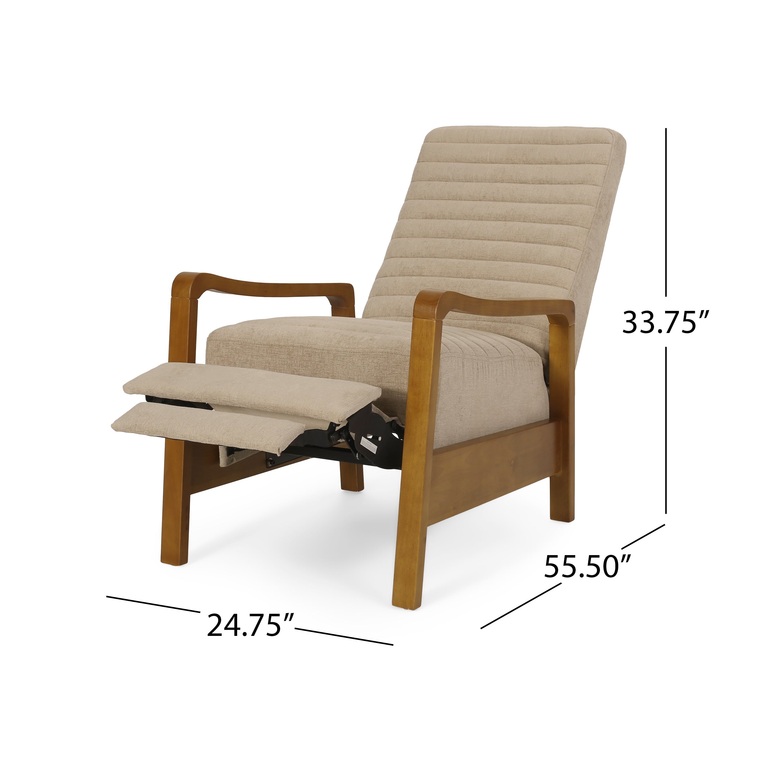 Mid-Century Modern Manual Club Recliner