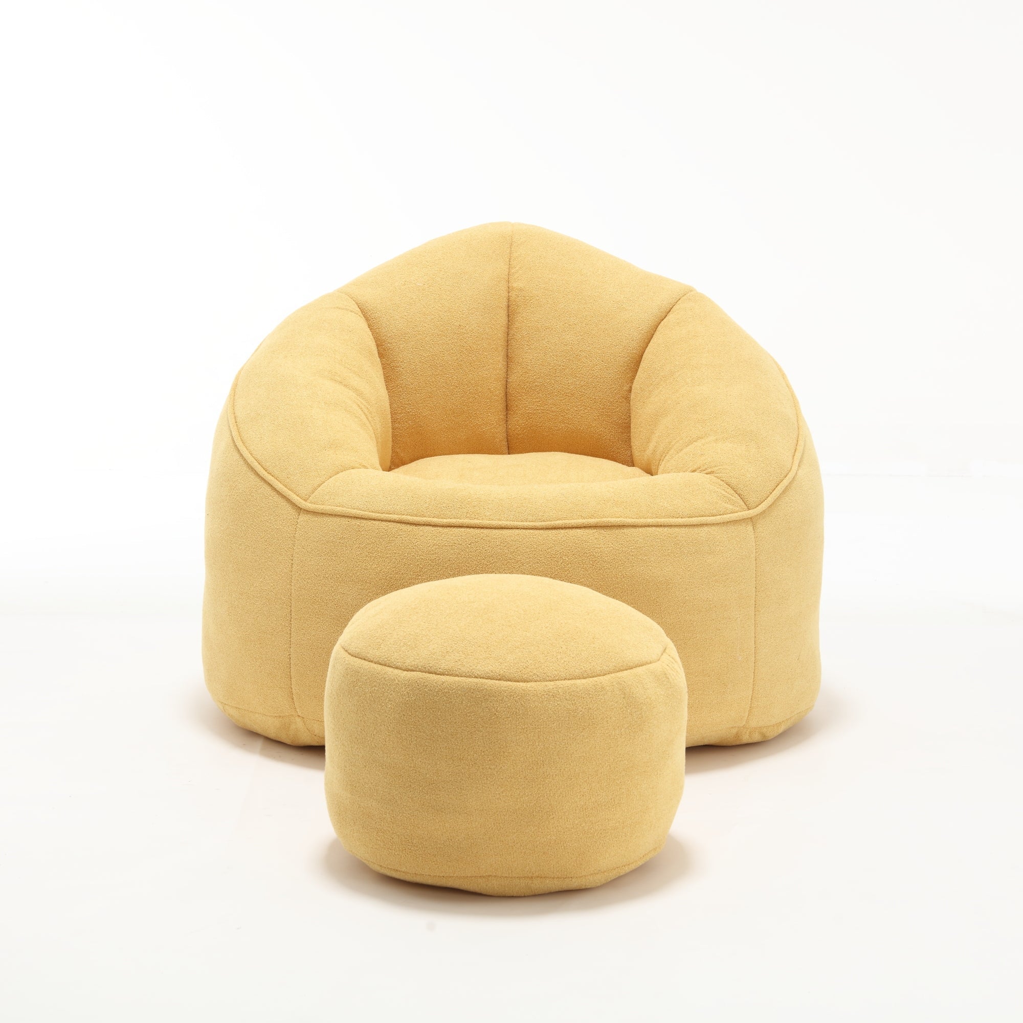 Bean Bag Sofa Chair with High-Pressure Foam and Footrest