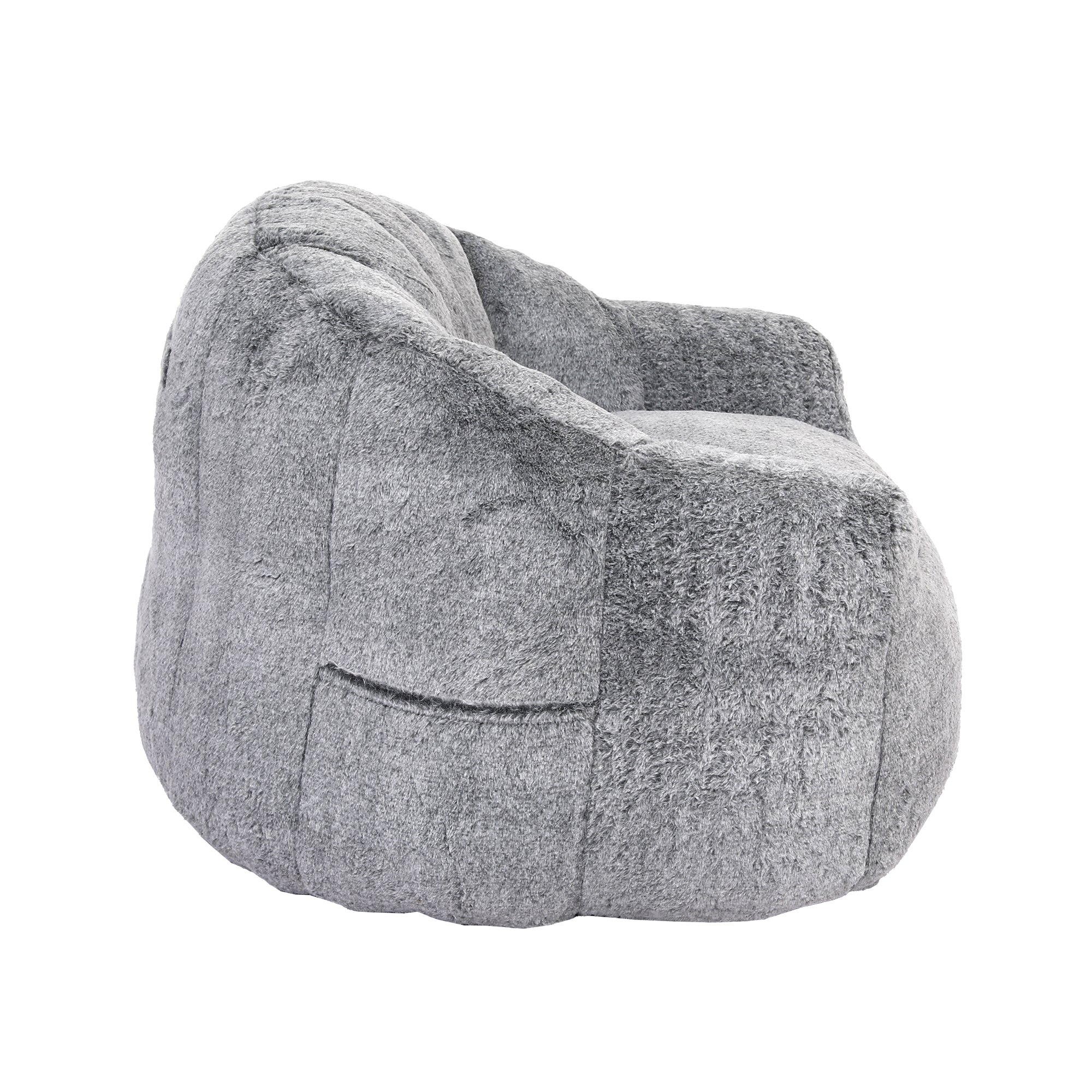Beanbag Sofa Chair with Armrests Stuffed with High-Density Foam