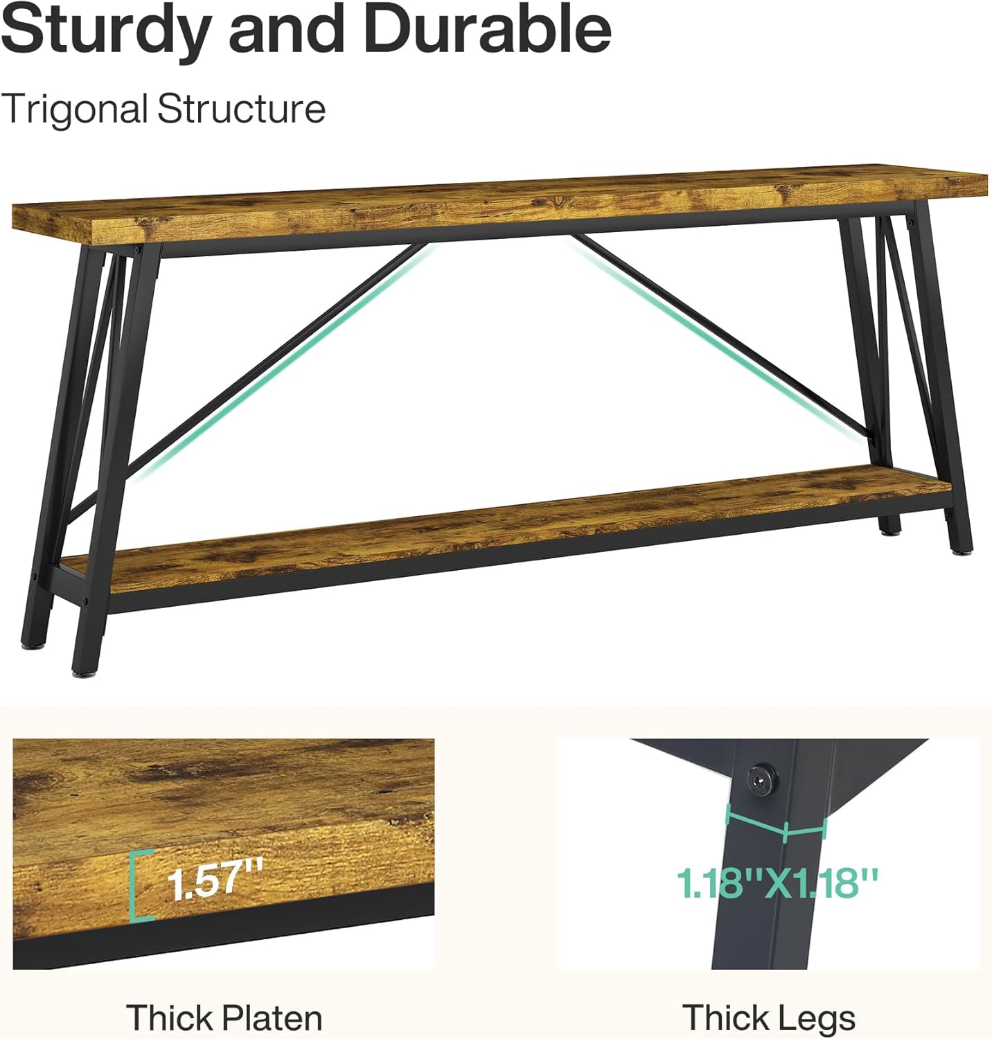 Millstone Industrial Sofa Table