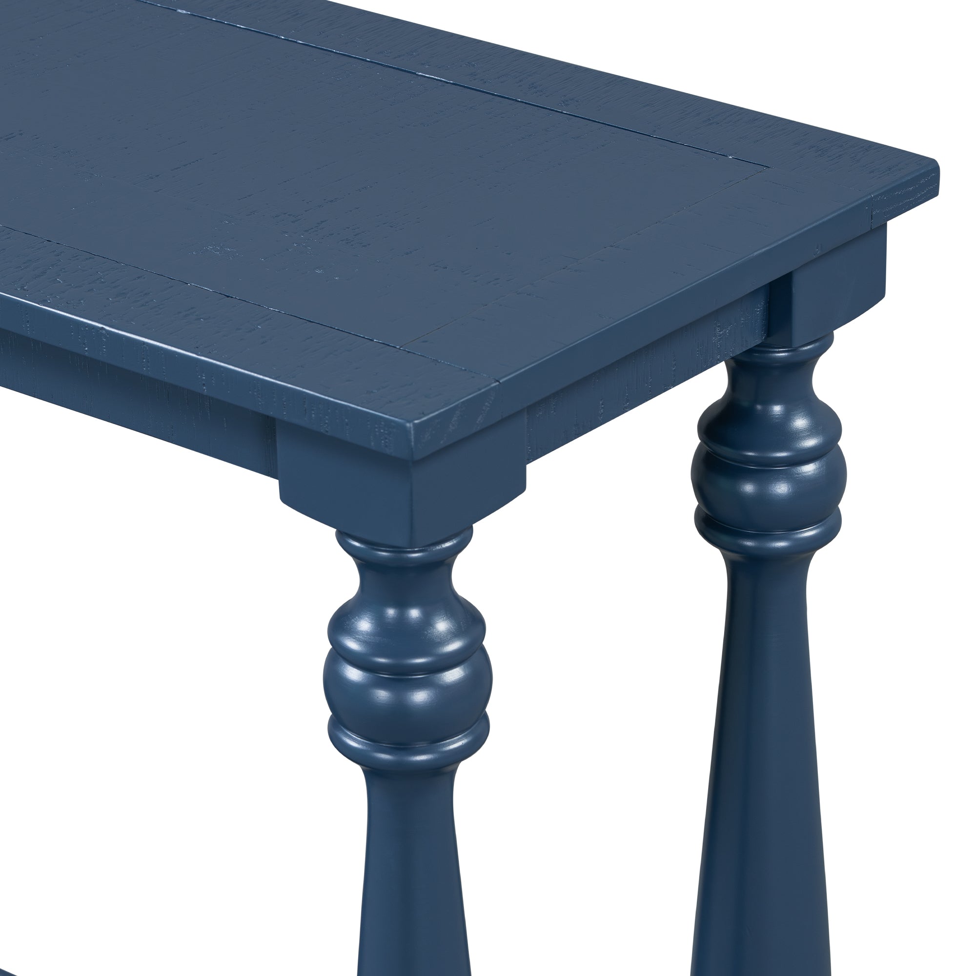 Farmhouse Turned-Leg Entryway Console Table with Bottom Shelf