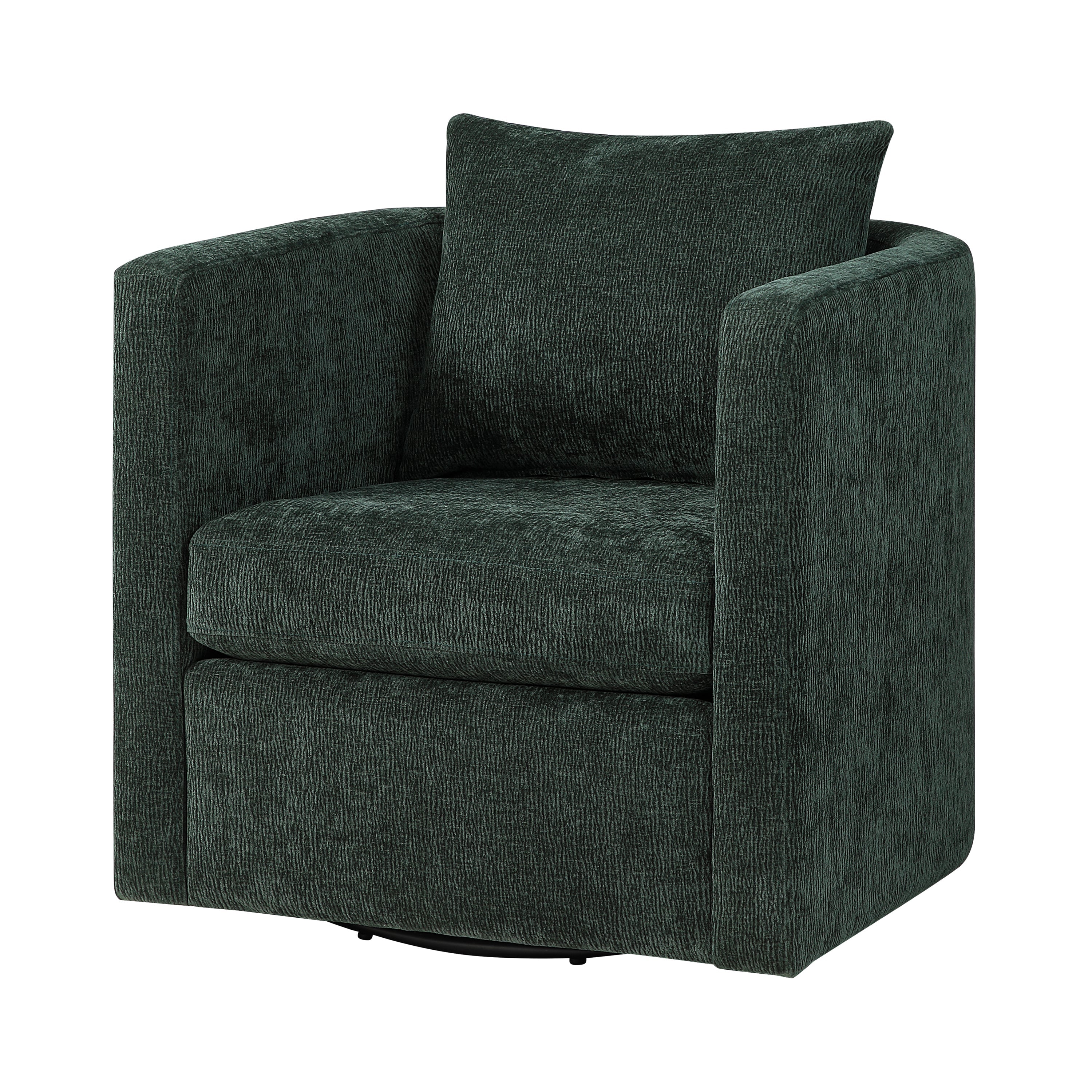 Sutton Light Grey Performance Fabric Swivel Barrel Chair