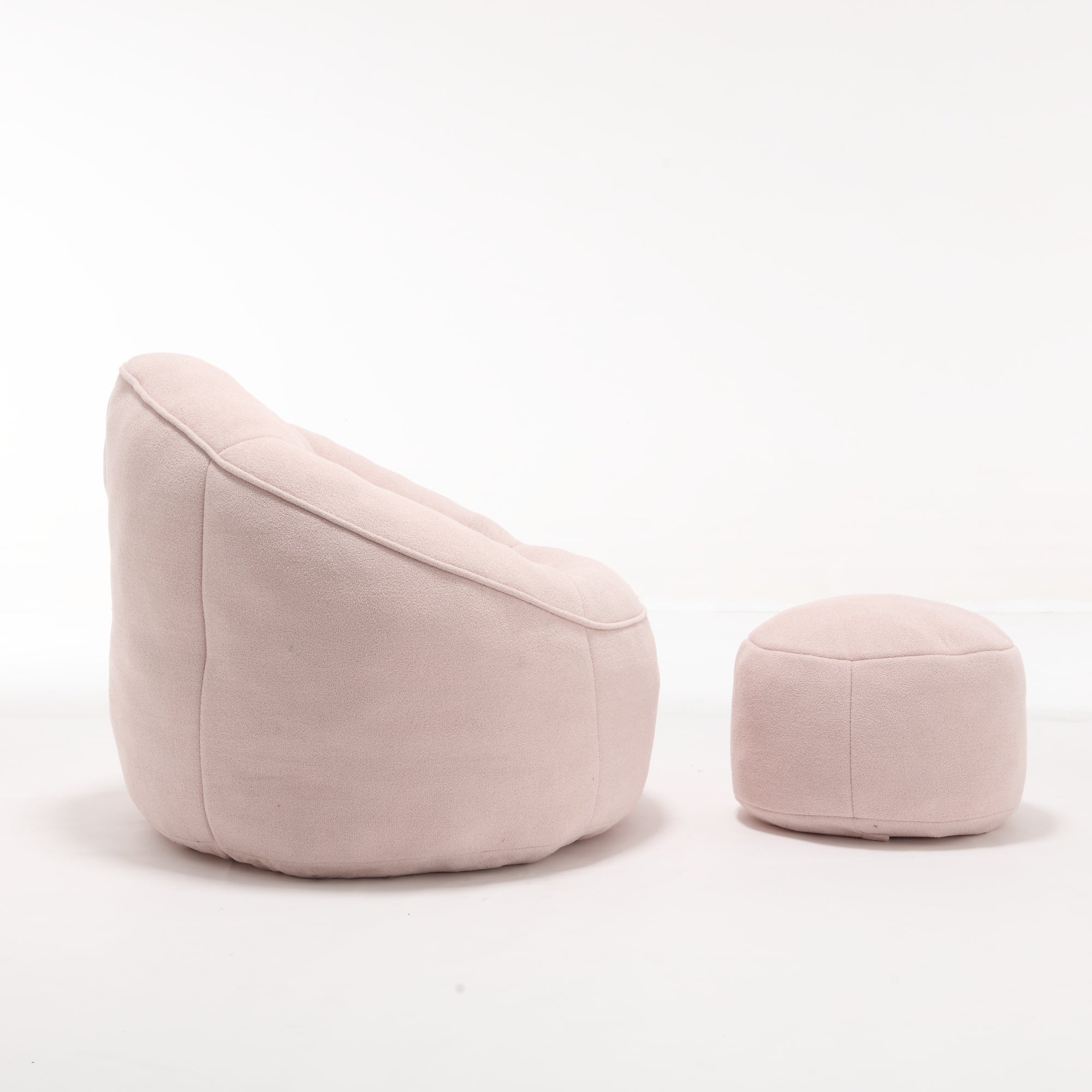 Bean Bag Sofa Chair with High-Pressure Foam and Footrest