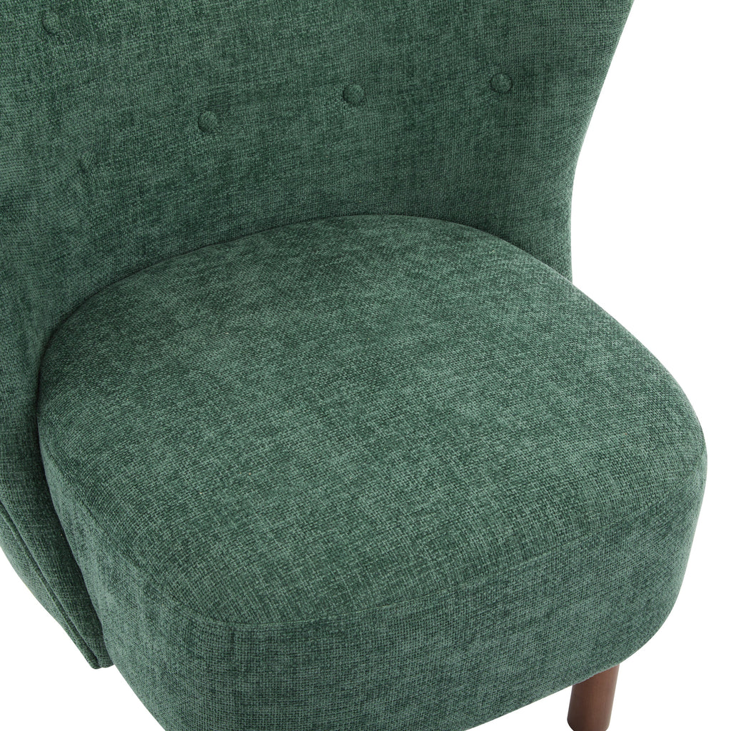 Bella Upholstered Wingback Armless Accent Chair