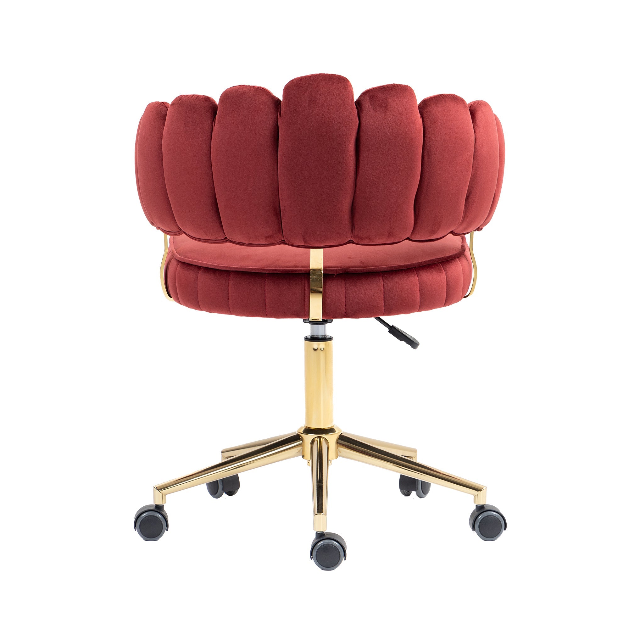 Modern Velvet Home Office Desk Chair with Adjustable Height and Swivel Wheels
