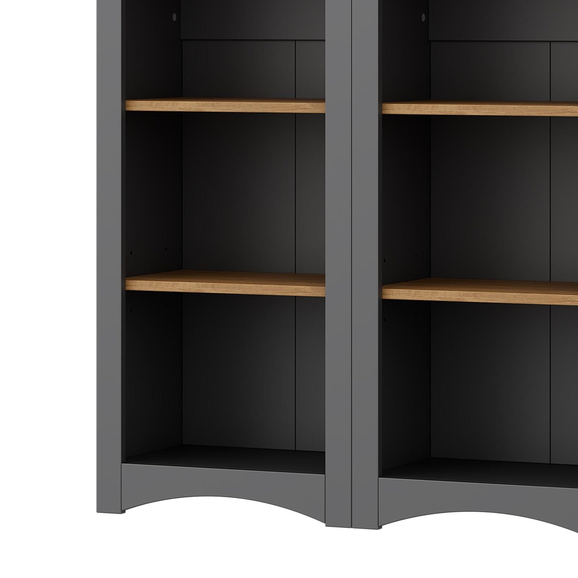 Farmhouse Two-Tone Storage Cabinet with Adjustable Shelves